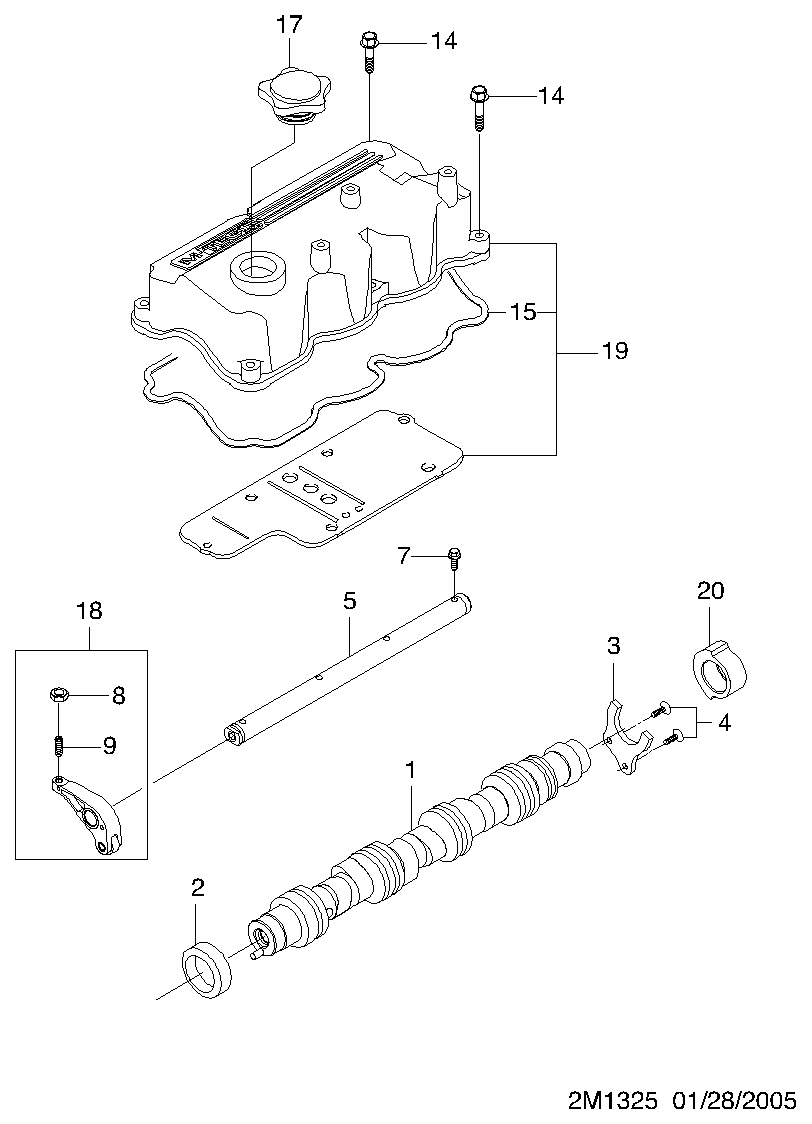 Chevrolet 94 580 083 - Blīve, Motora bloka galvas vāks ps1.lv