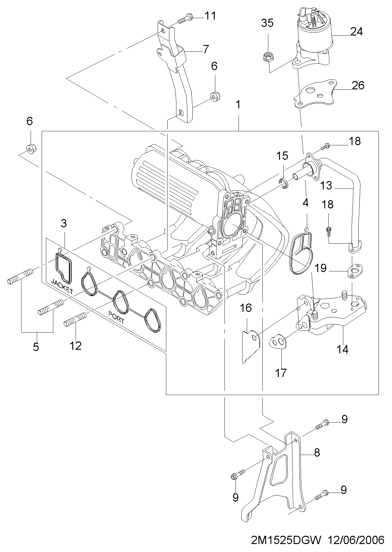 Chevrolet 25182127 - Izpl. gāzu recirkulācijas vārsts ps1.lv