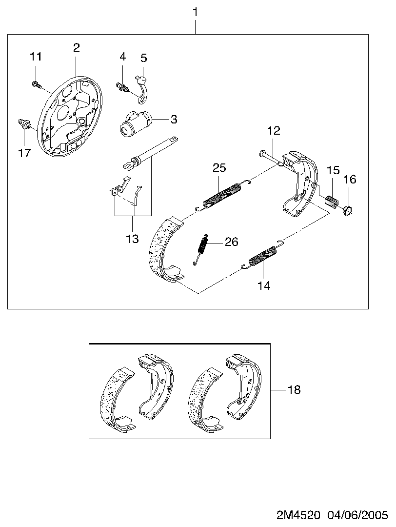 Chevrolet 96518606 - Riteņa bremžu cilindrs ps1.lv