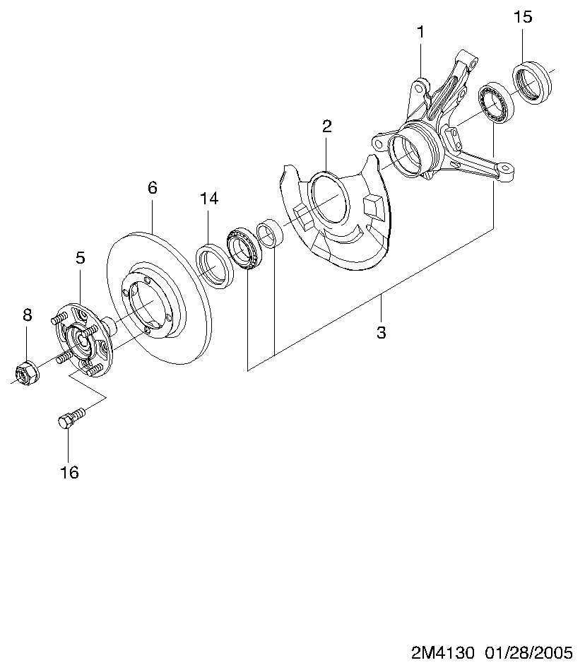 Chevrolet 96316762 - Riteņa rumbas gultņa komplekts ps1.lv