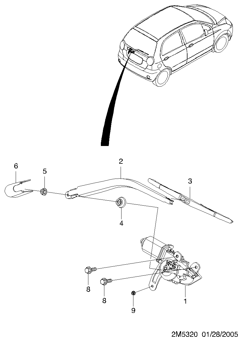 Chevrolet 96601863 - Stikla tīrītāja slotiņa ps1.lv