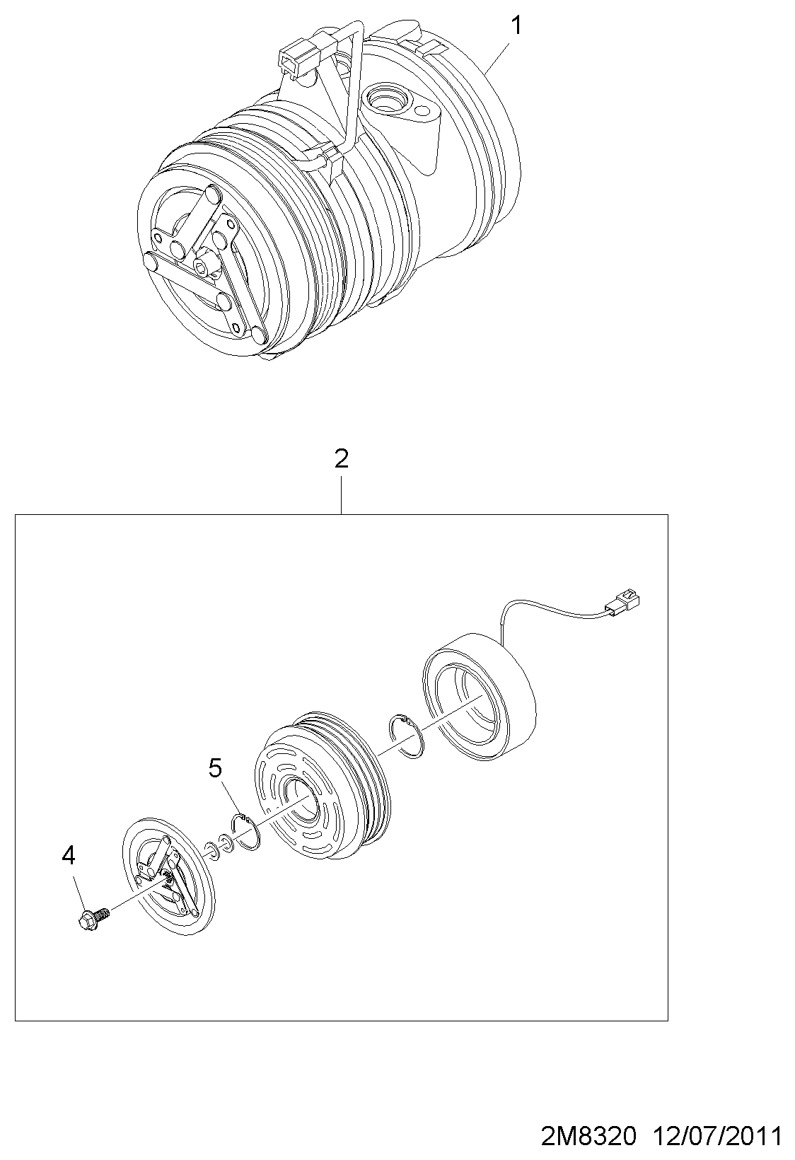 Chevrolet 95485073 - Kompresors, Gaisa kond. sistēma ps1.lv