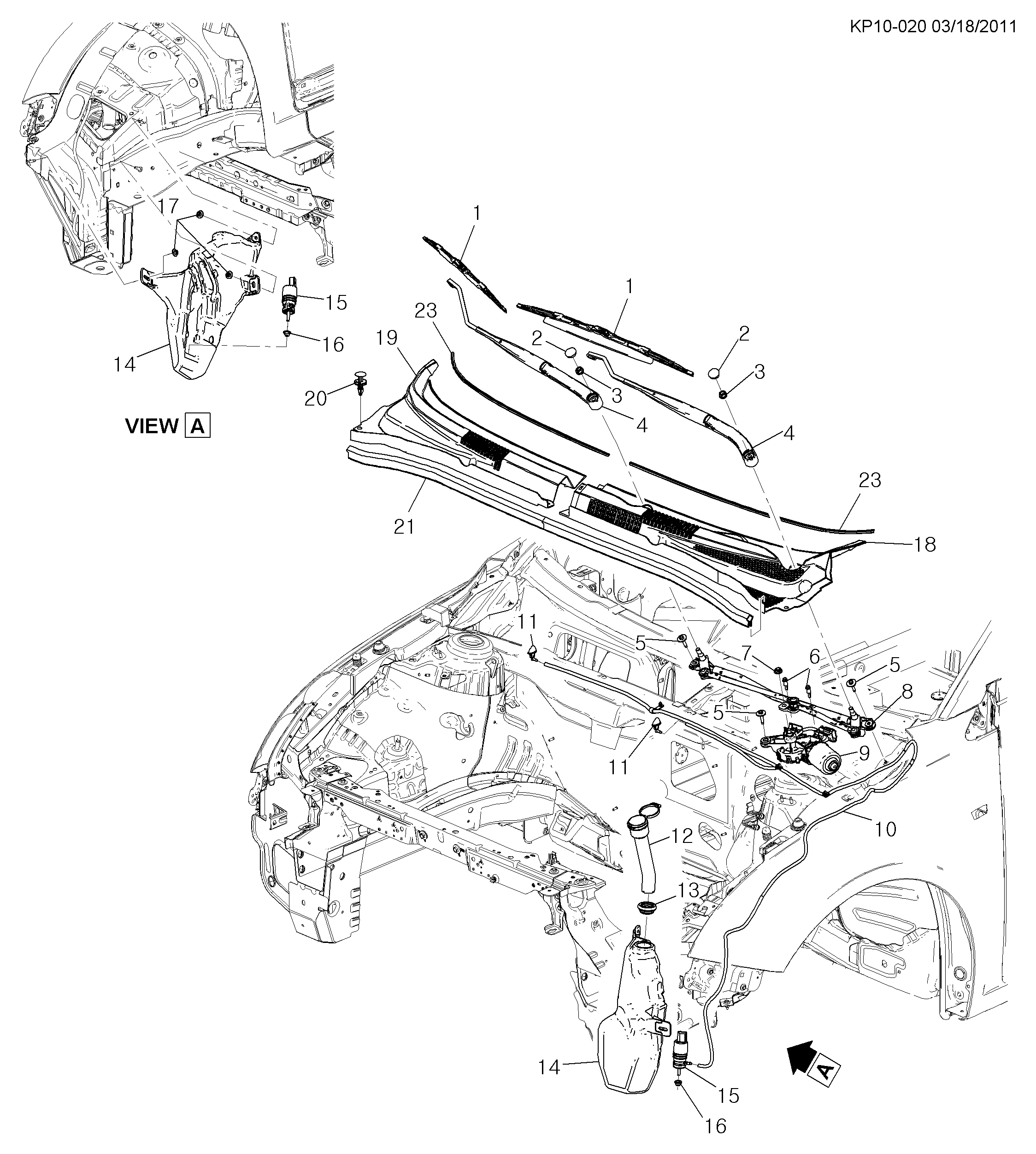 DAEWOO 95089586 - Stikla tīrītāja slotiņa ps1.lv