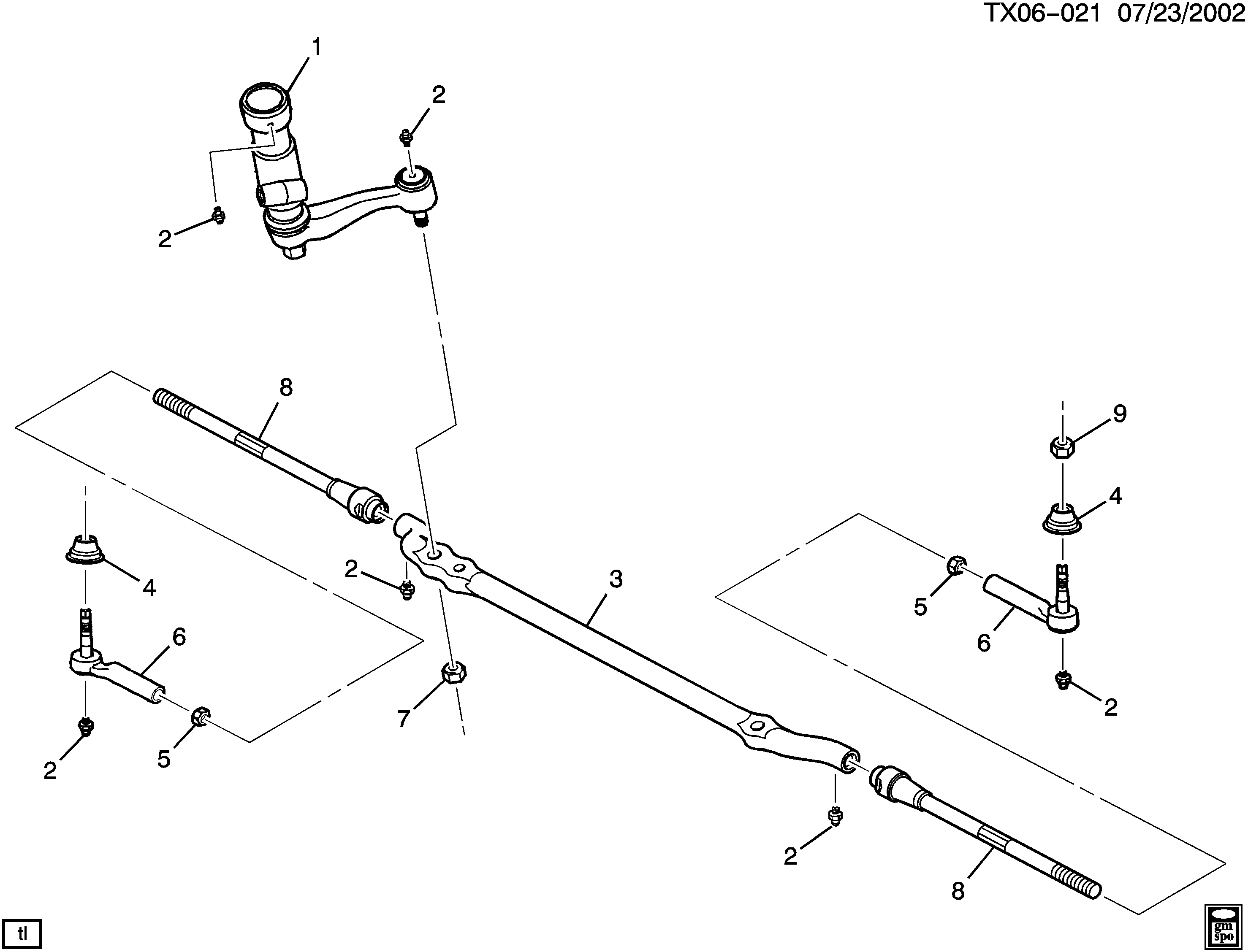 General Motors 15295861 - Aksiālais šarnīrs, Stūres šķērsstiepnis ps1.lv