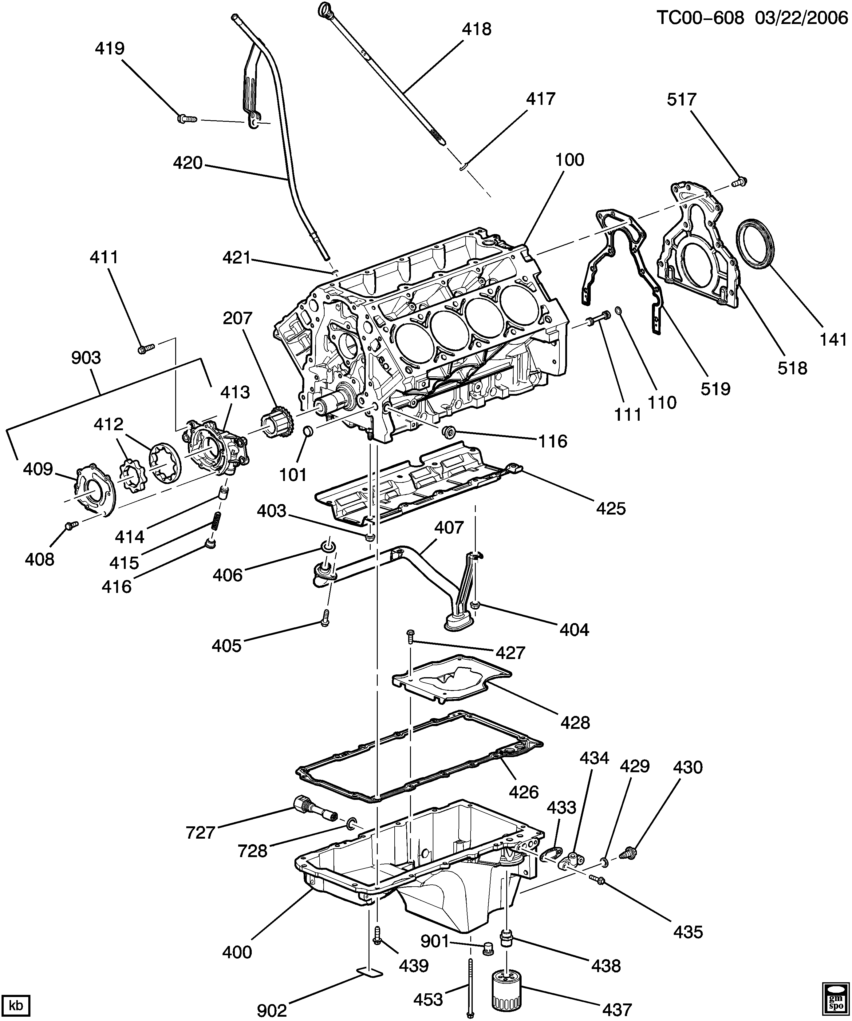 GMC 12611384 - GASKET,OIL PAN CVR(USE T/W 11588714 BOLT-QTY 2)(PART OF 400)(W/O ps1.lv