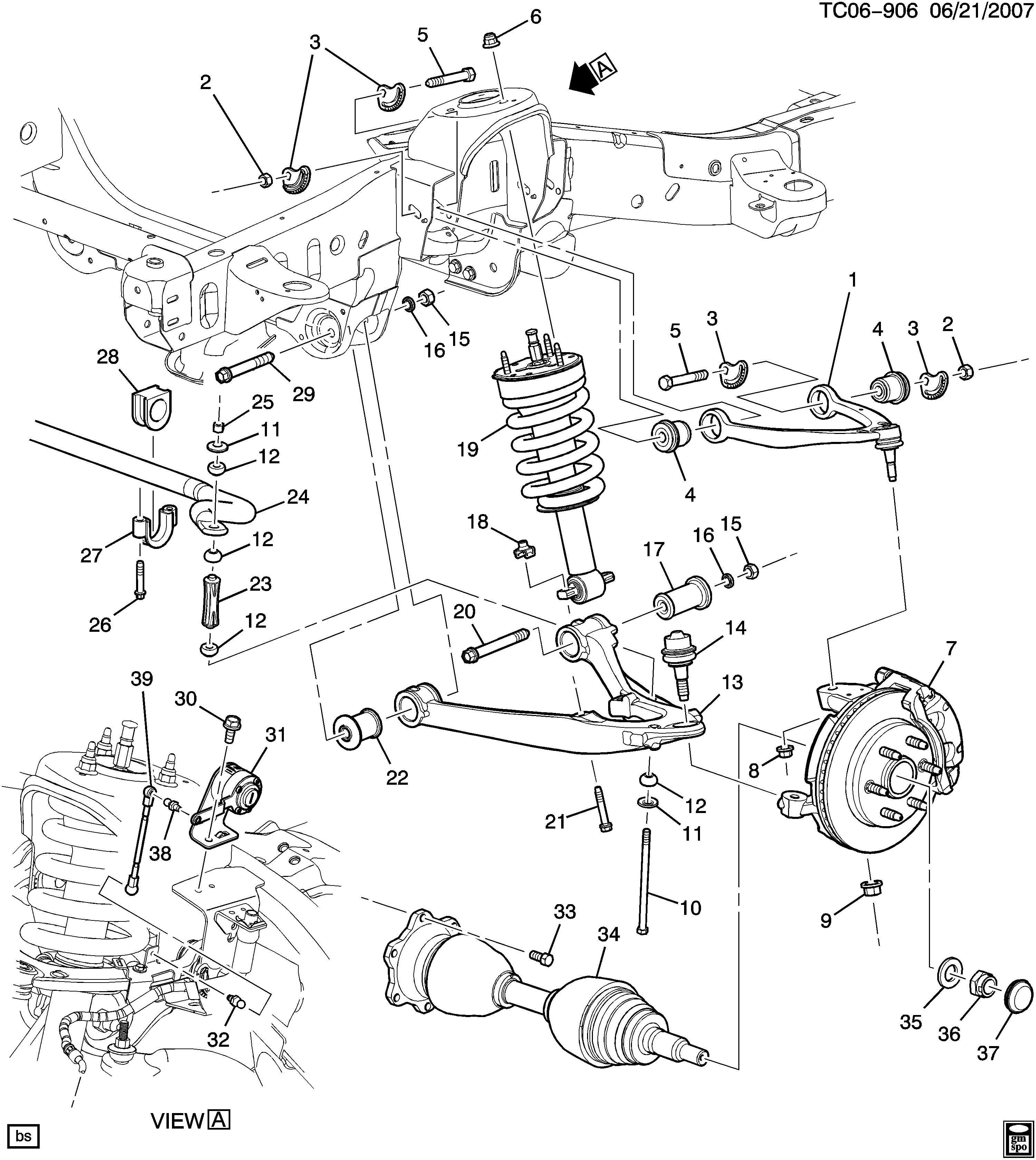 Chevrolet 25918049 - Stiepnis / Atsaite, Riteņa piekare ps1.lv