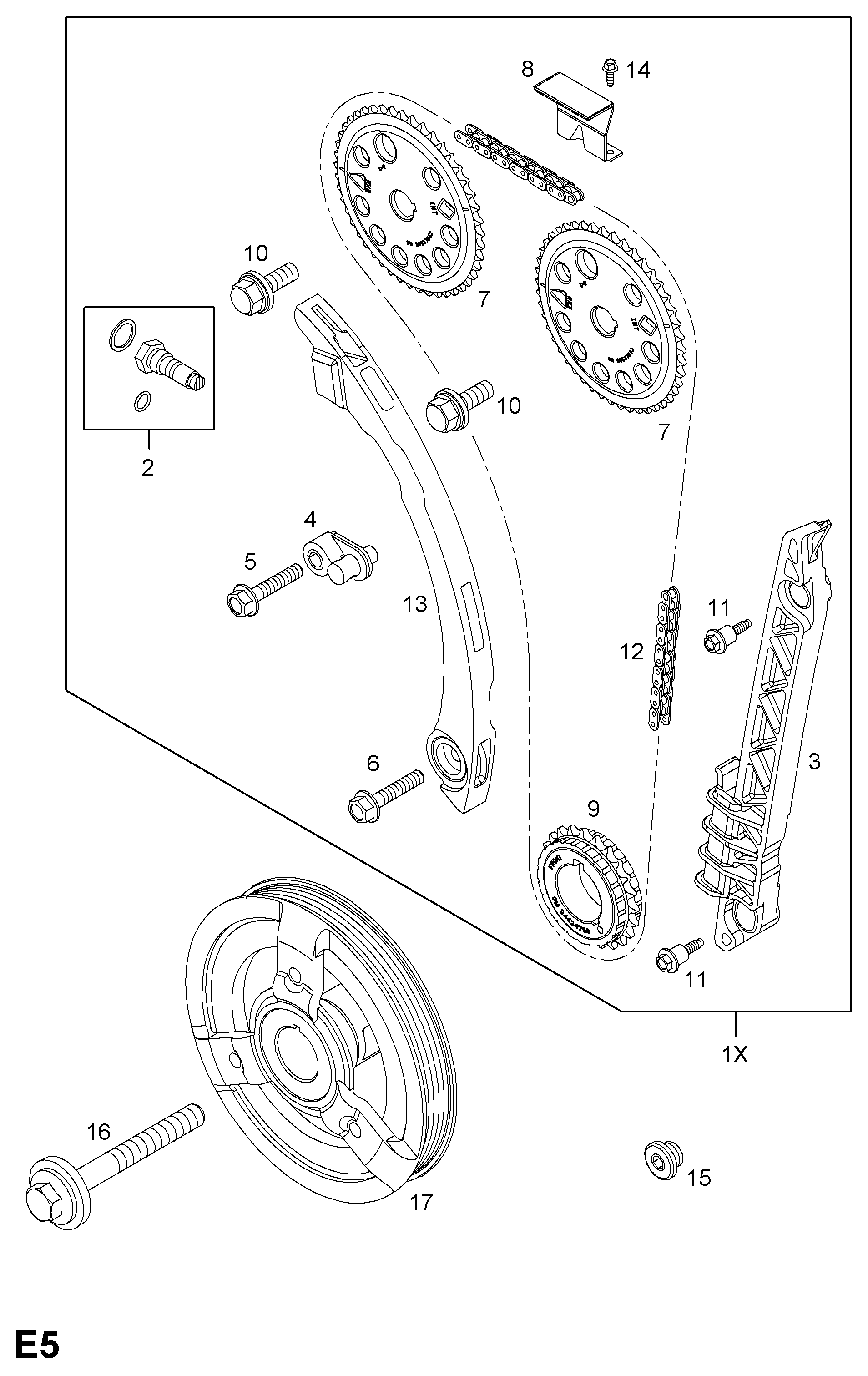 Opel 5636 414 - Spriegotājs, Piedziņas ķēde ps1.lv