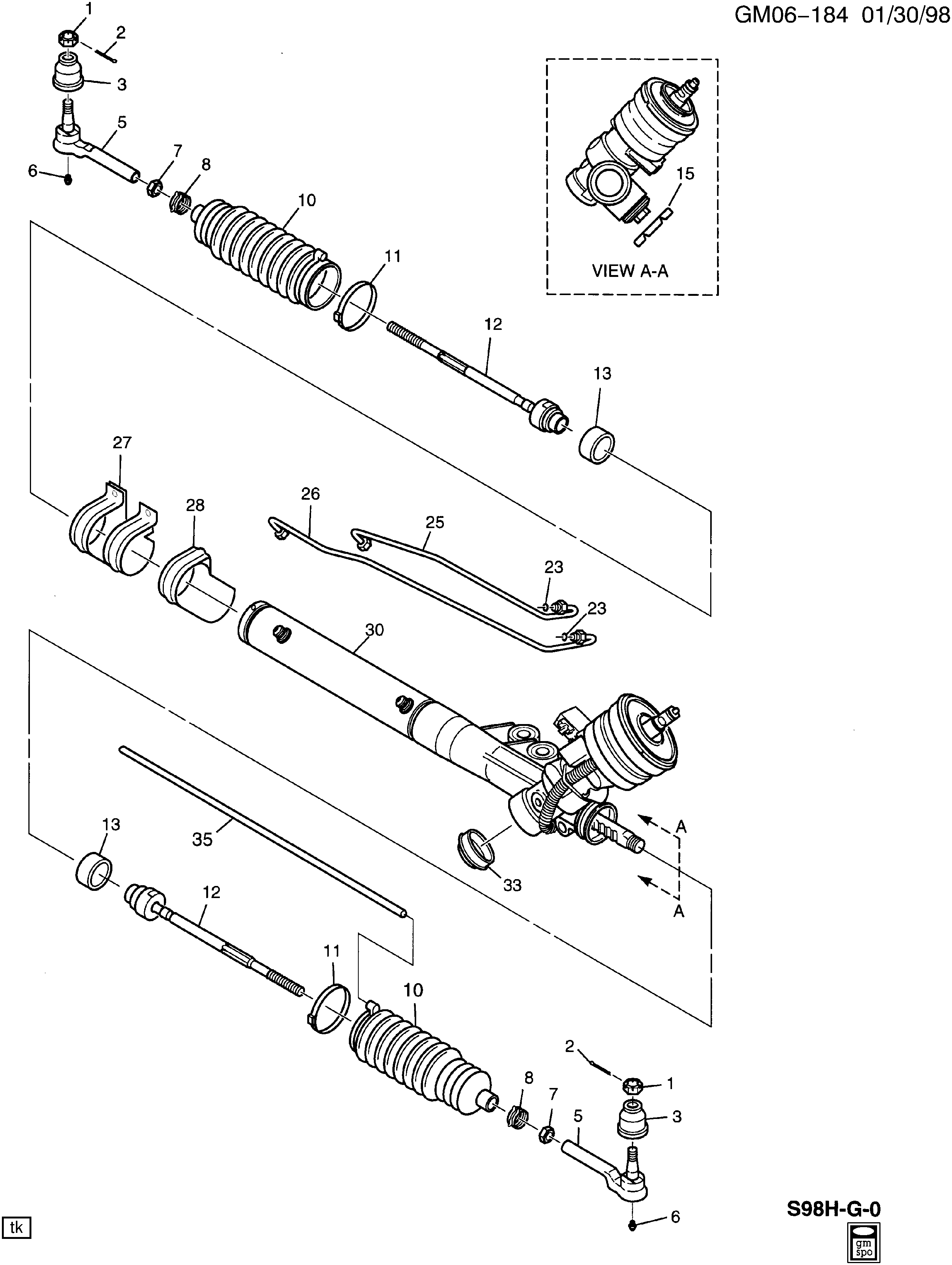 Buick 15221006 - Aksiālais šarnīrs, Stūres šķērsstiepnis ps1.lv