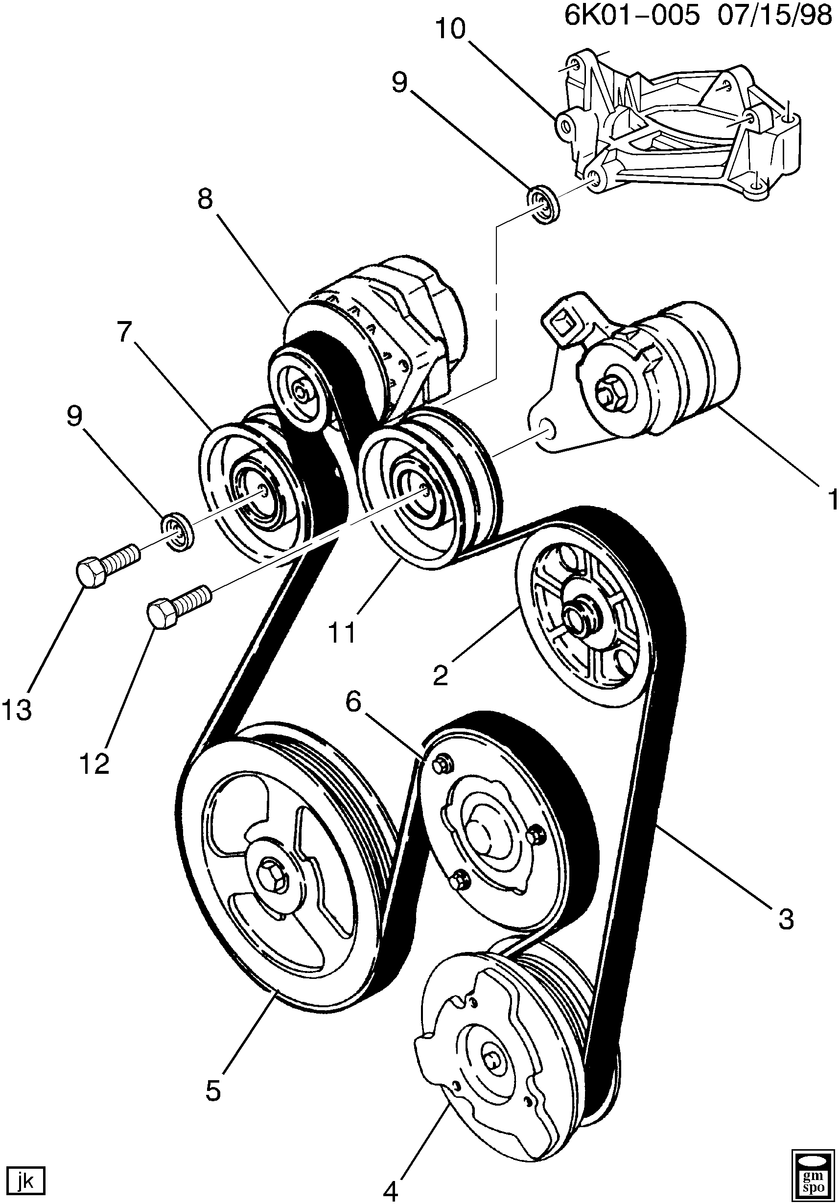 Buick 12564510 - Parazīt / Vadrullītis, Ķīļrievu siksna ps1.lv