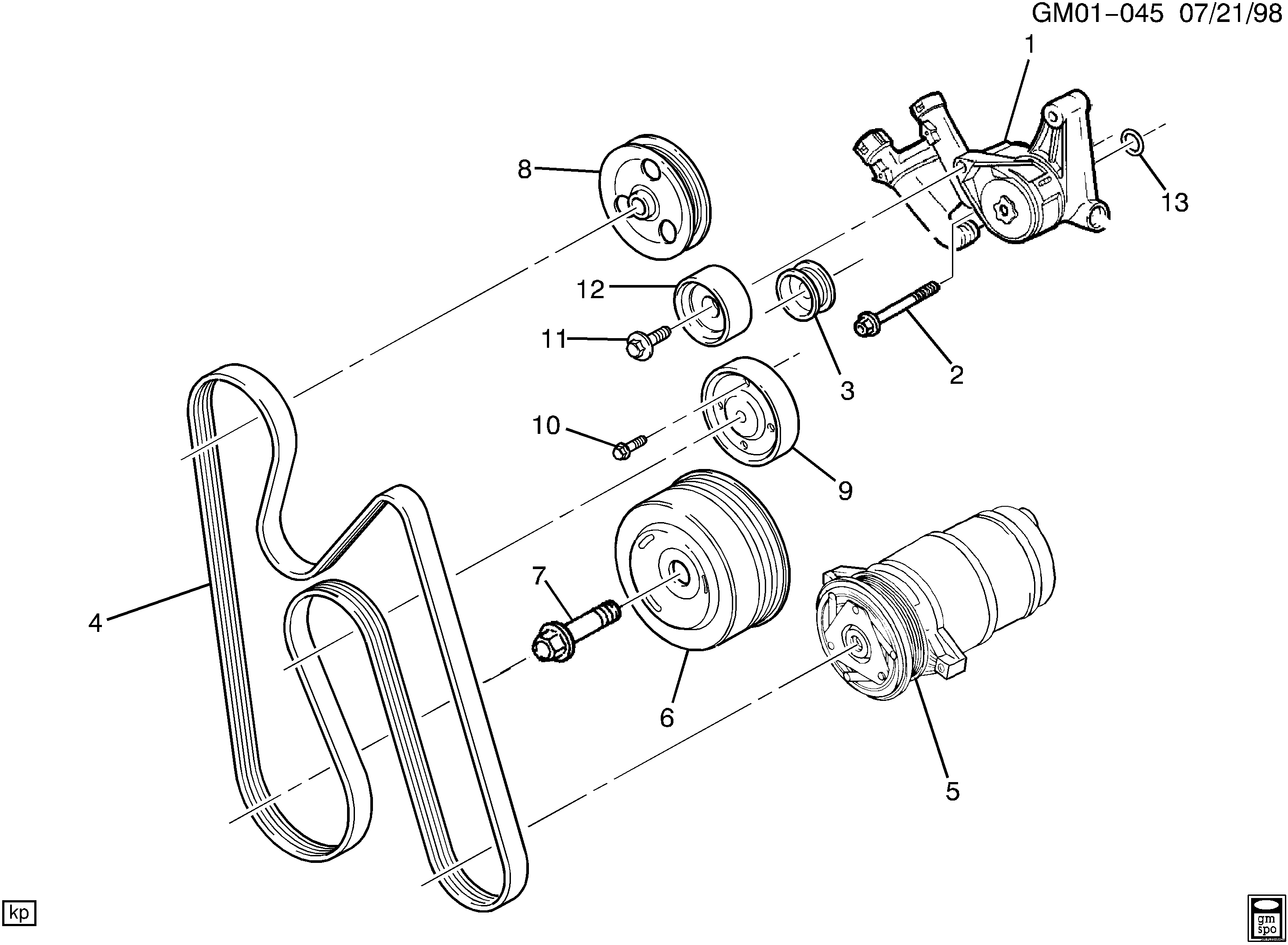 General Motors 24506756 - Siksnas spriegotājs, Ķīļsiksna ps1.lv