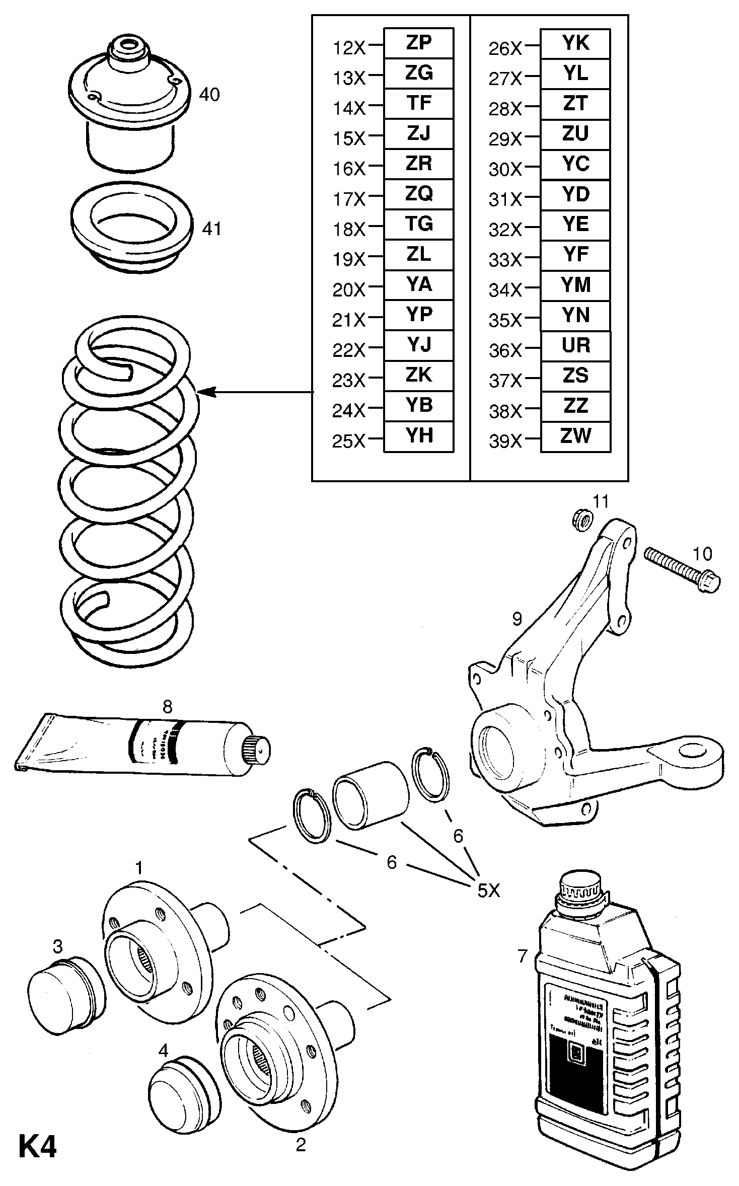 Opel 312 835 - Balstiekārtas atspere ps1.lv