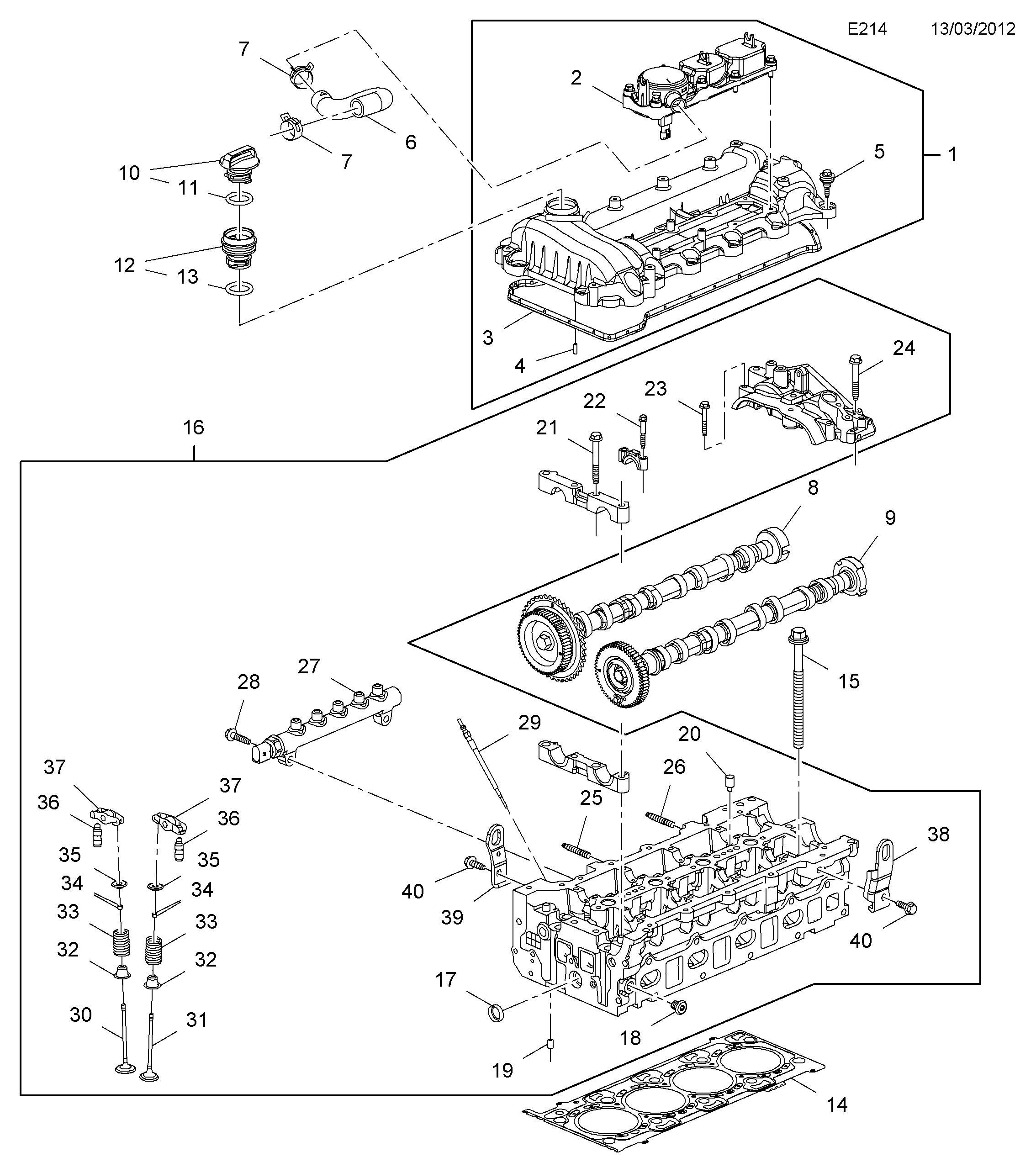 Opel 6 42 697 - Blīvju komplekts, Vārsta kāts ps1.lv