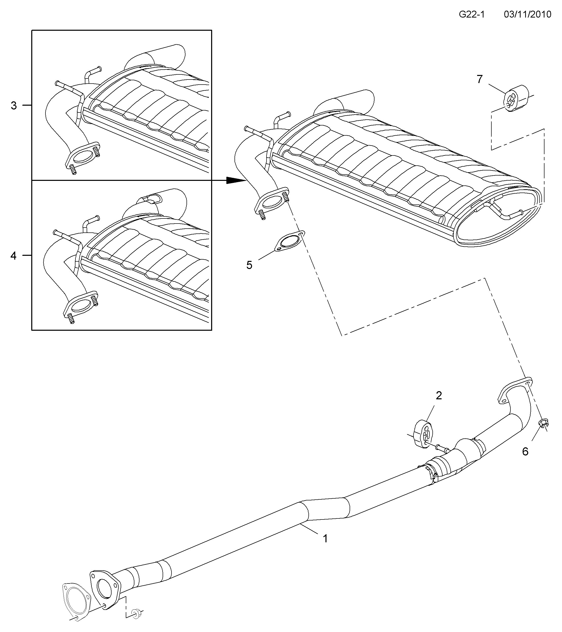 VW 4805779 - Blīve, Izplūdes caurule ps1.lv