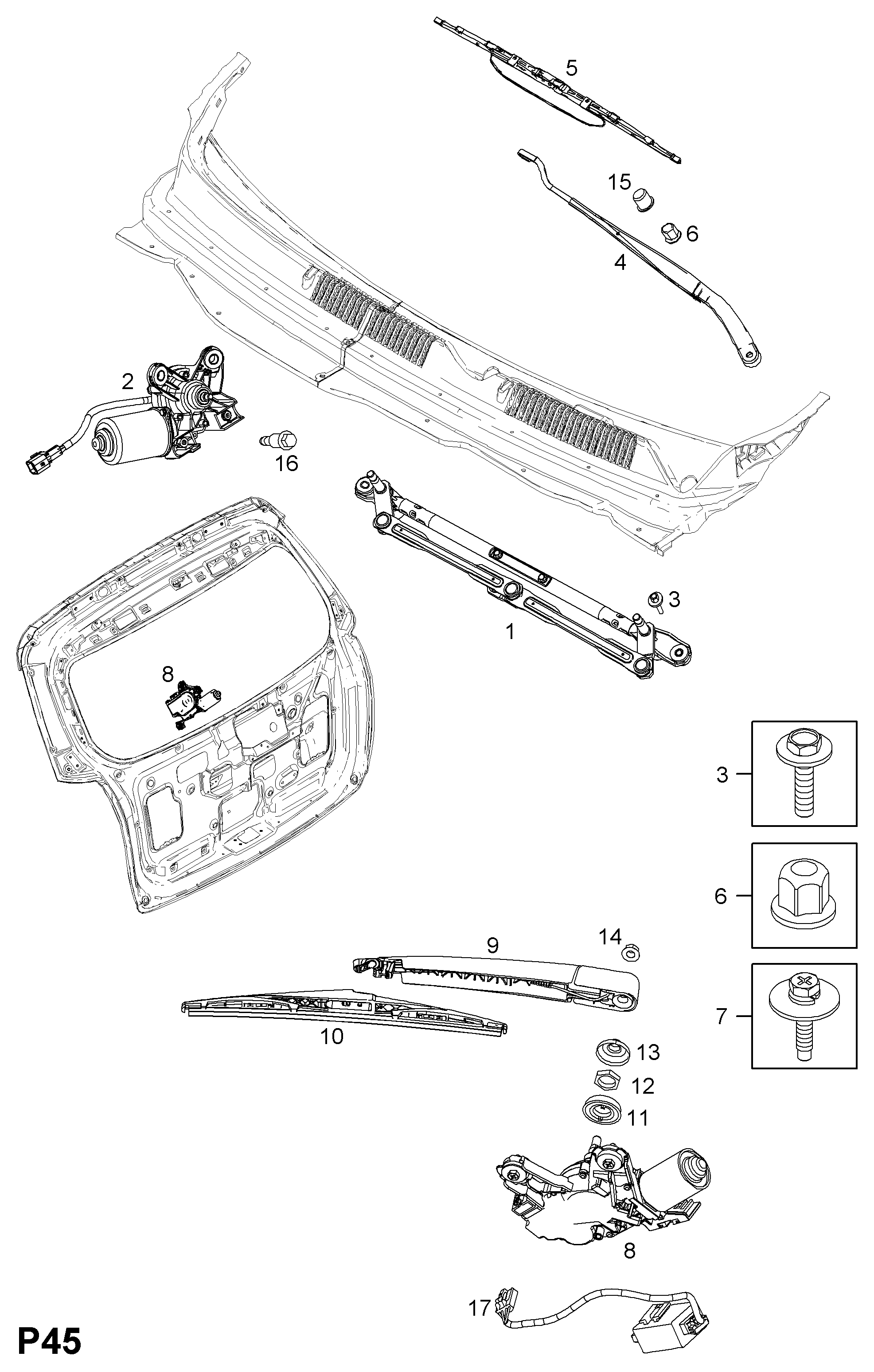 Opel 4808222 - Stikla tīrītāja slotiņa ps1.lv