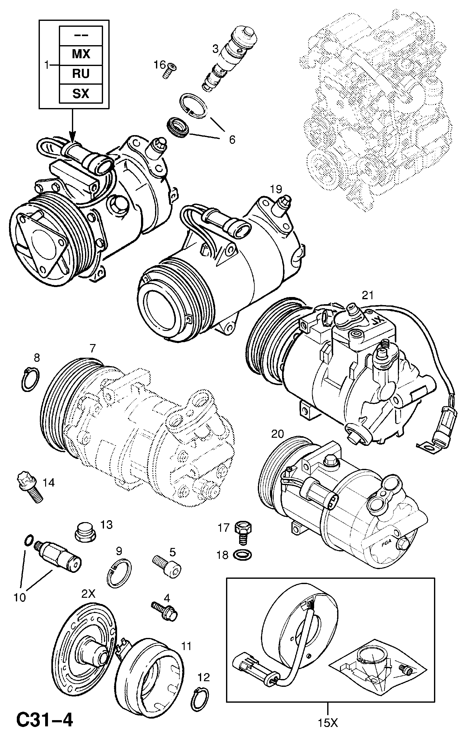 General Motors 1854140 - Kompresors, Gaisa kond. sistēma ps1.lv