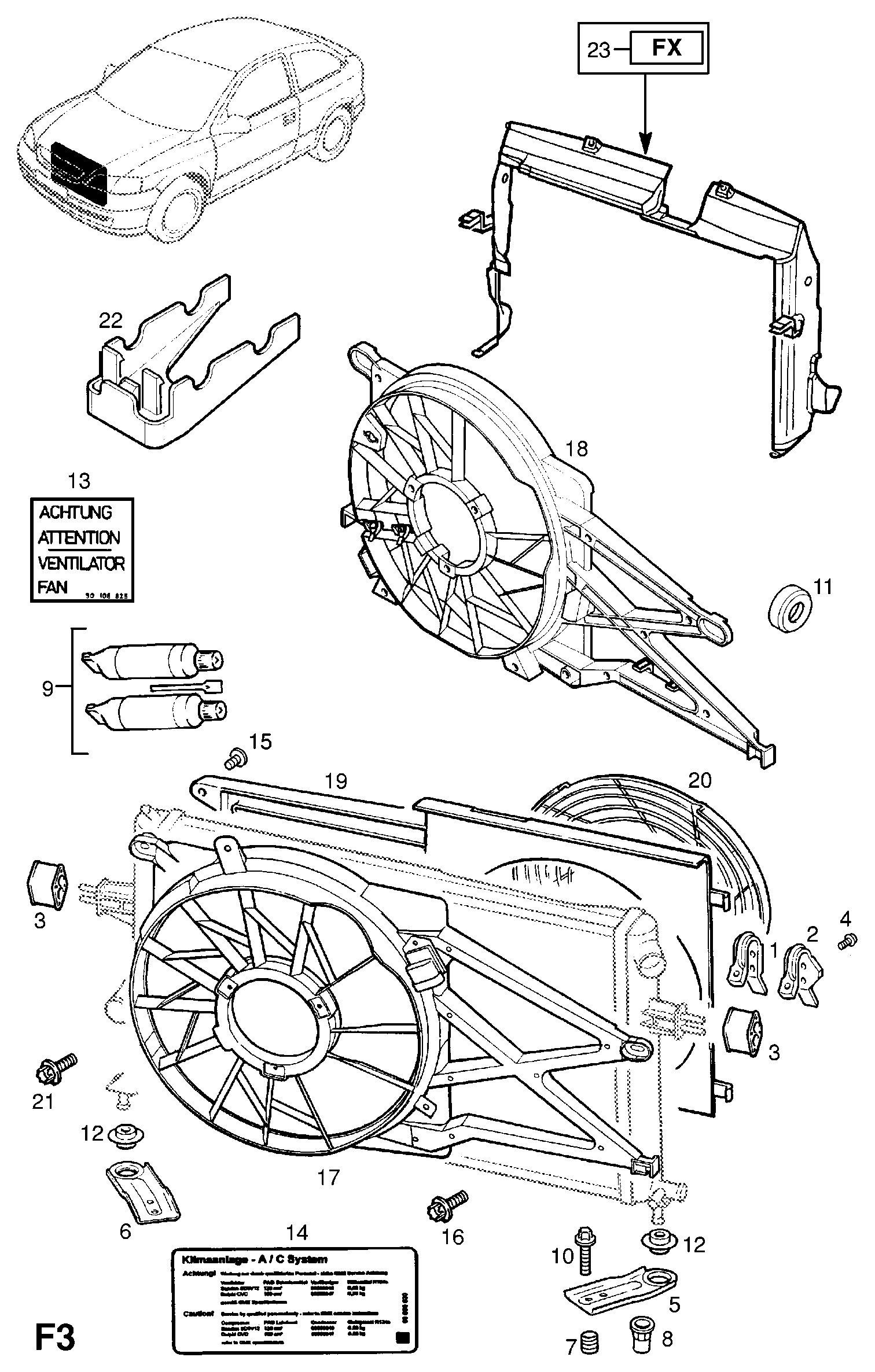 Opel 1341611 - Ventilators, Motora dzesēšanas sistēma ps1.lv