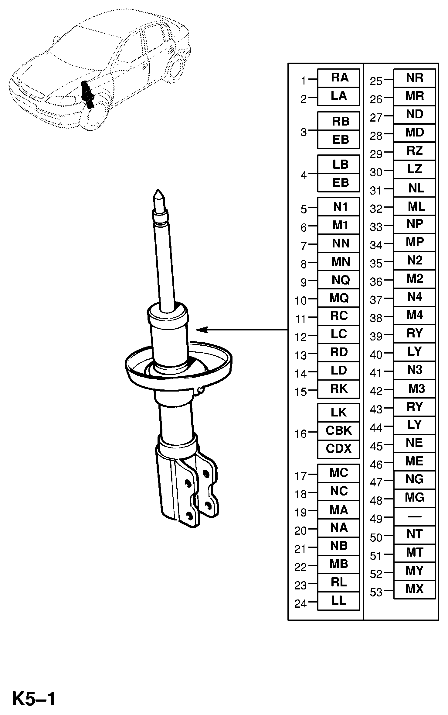 Opel 344 011 - Amortizators ps1.lv