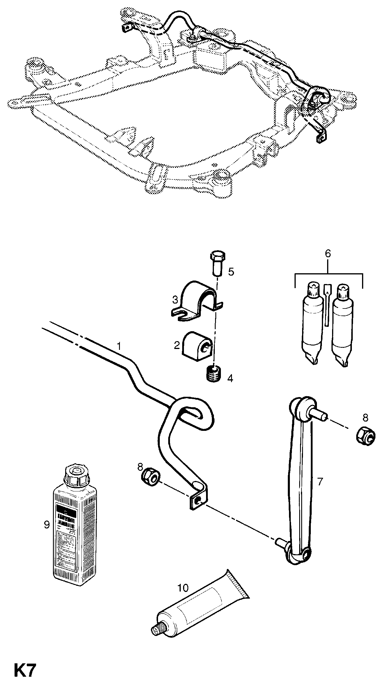 Vauxhall 350611 - Stiepnis / Atsaite, Stabilizators ps1.lv