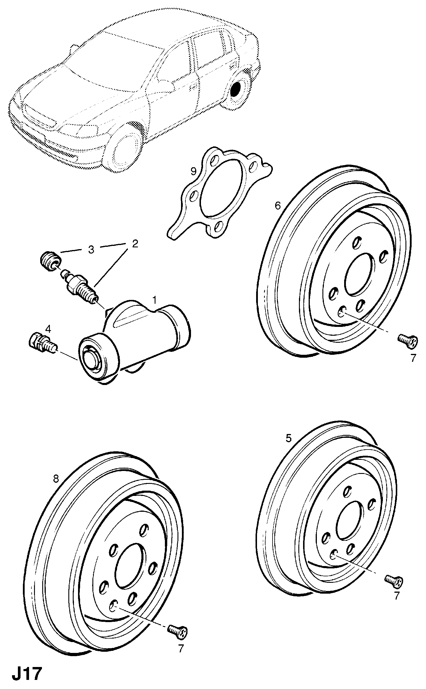 Opel 550153 - Riteņa bremžu cilindrs ps1.lv