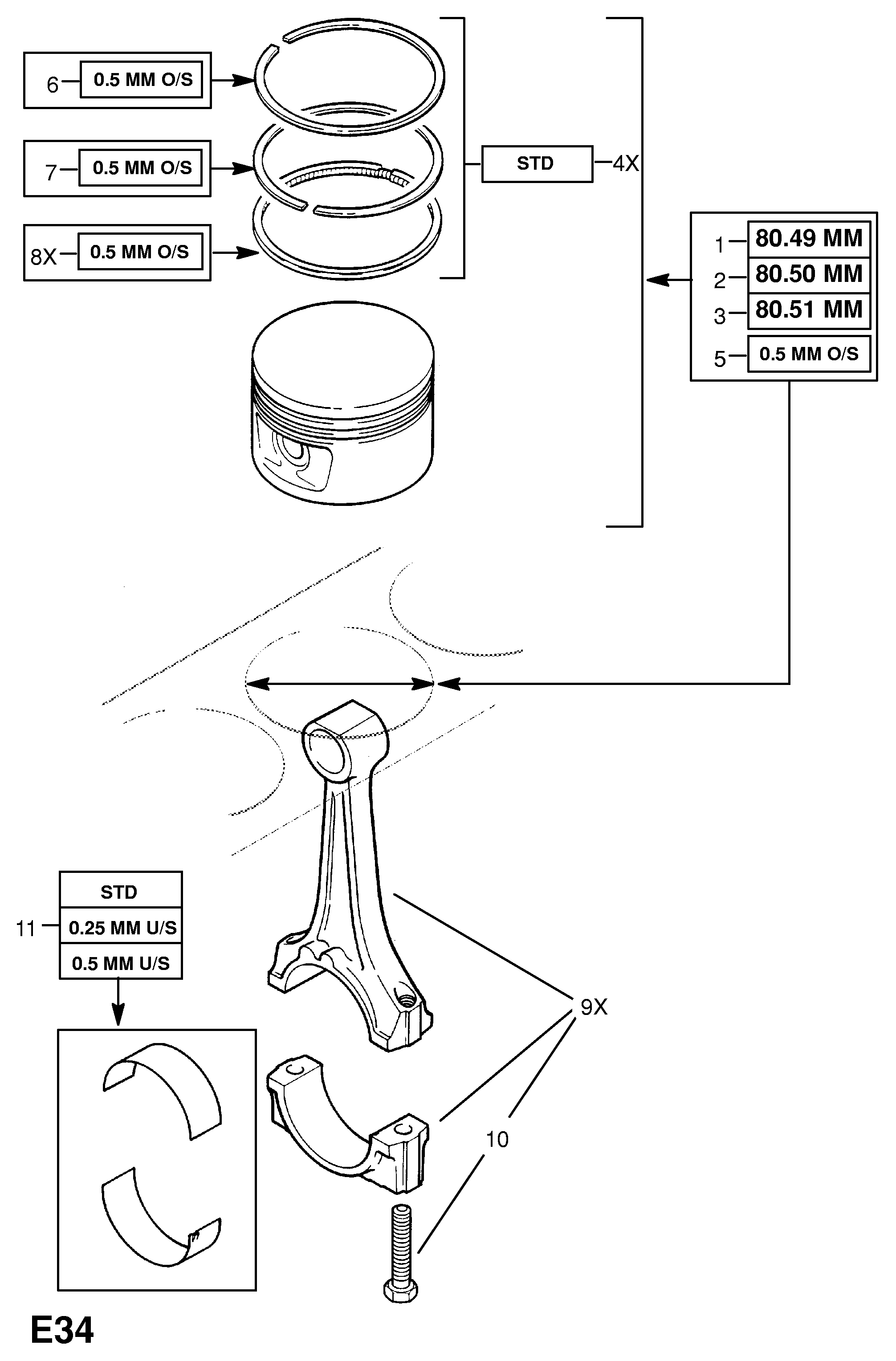 Opel 622 941 - Klaņa gultnis ps1.lv