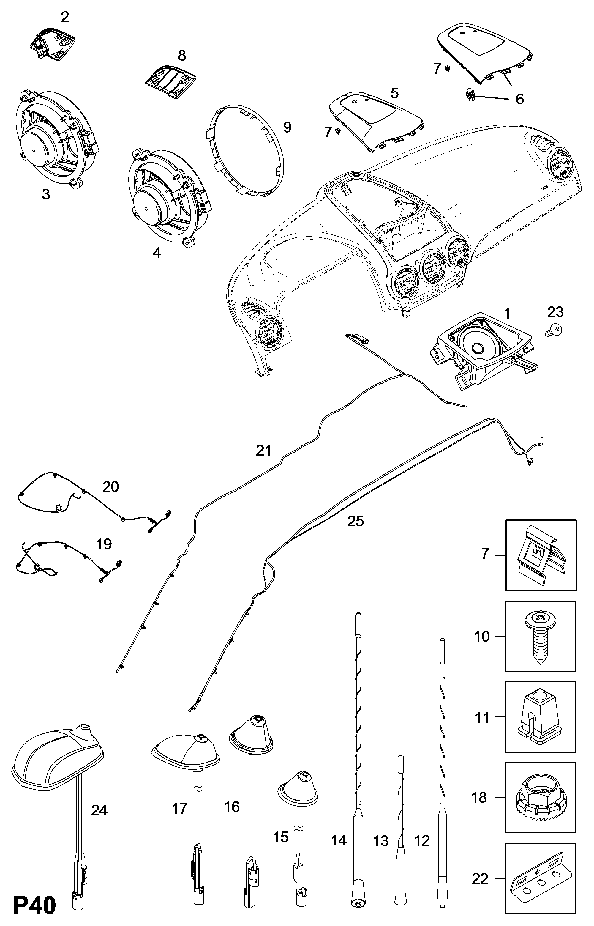 Opel 1784882 - Antena ps1.lv