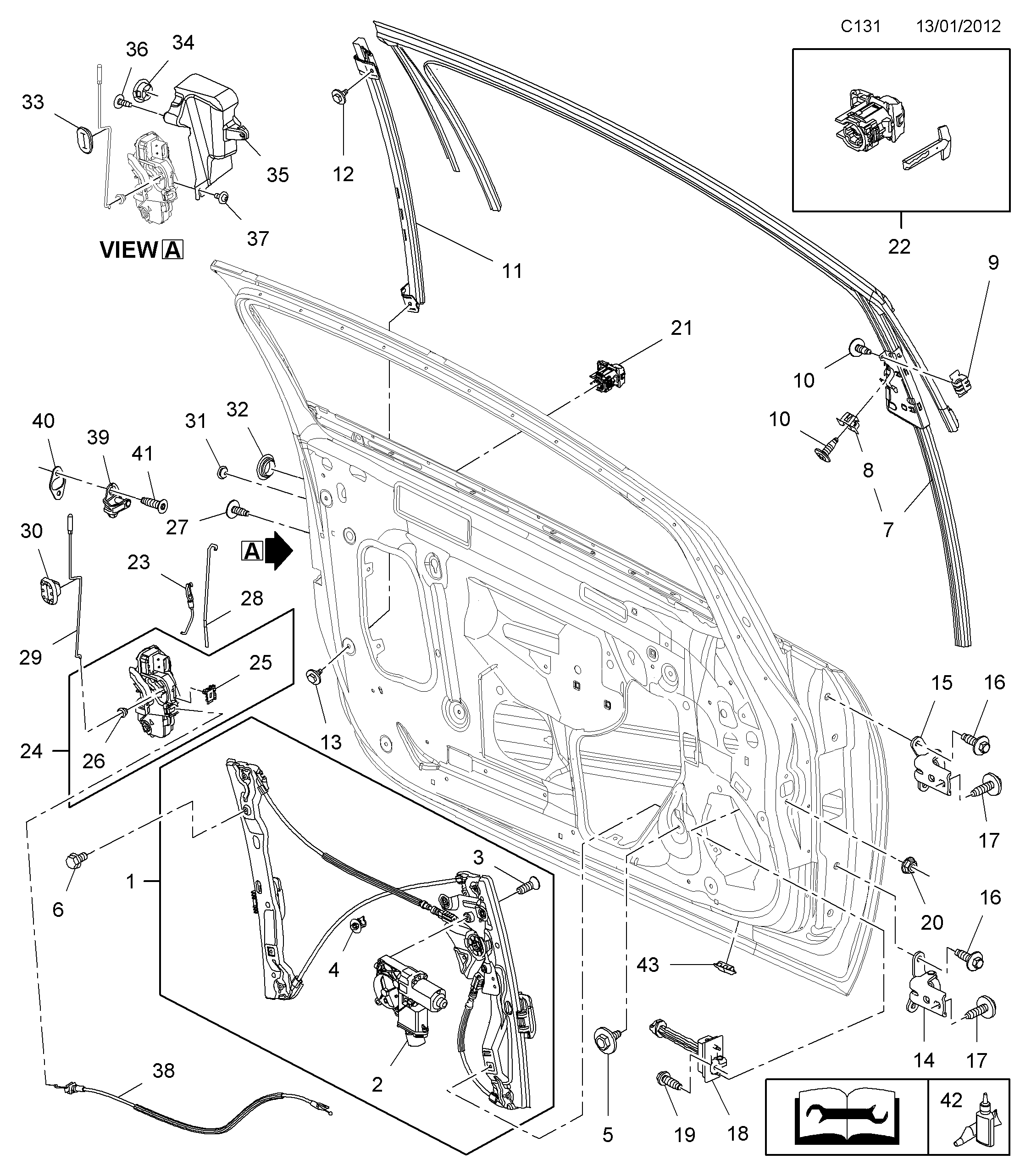 Opel 140363 - Stikla pacelšanas mehānisms ps1.lv