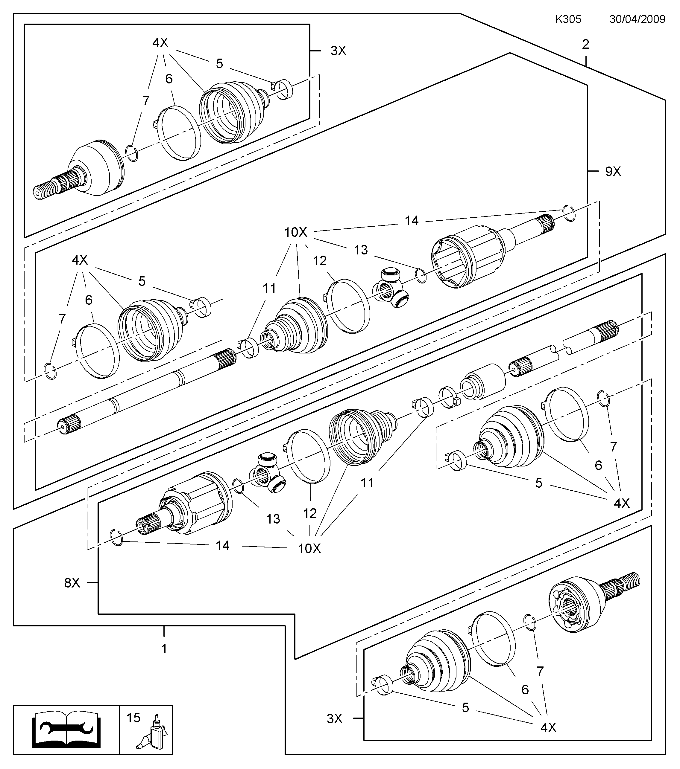 Opel 1603062 - Šarnīru komplekts, Piedziņas vārpsta ps1.lv