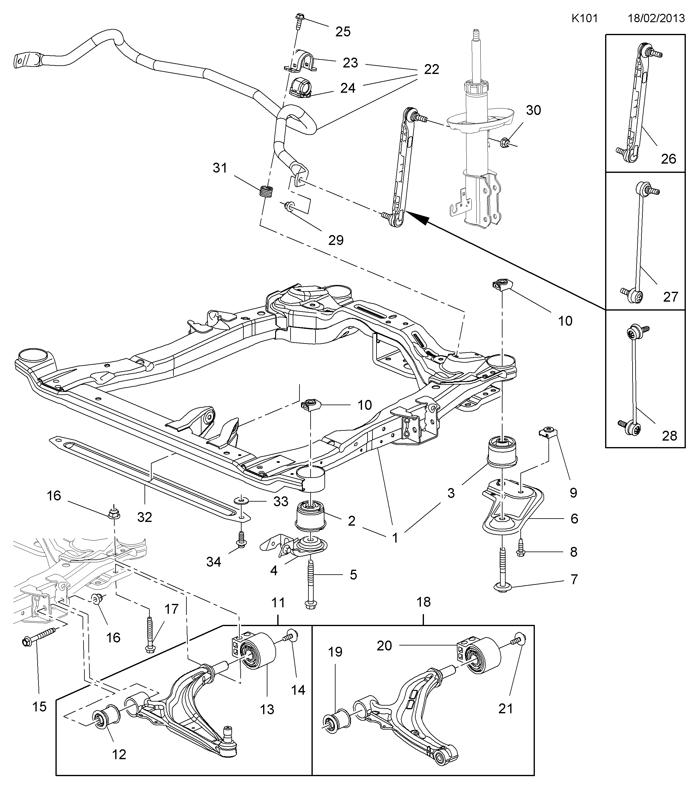 Chevrolet 3 52 491 - Piekare, Šķērssvira ps1.lv