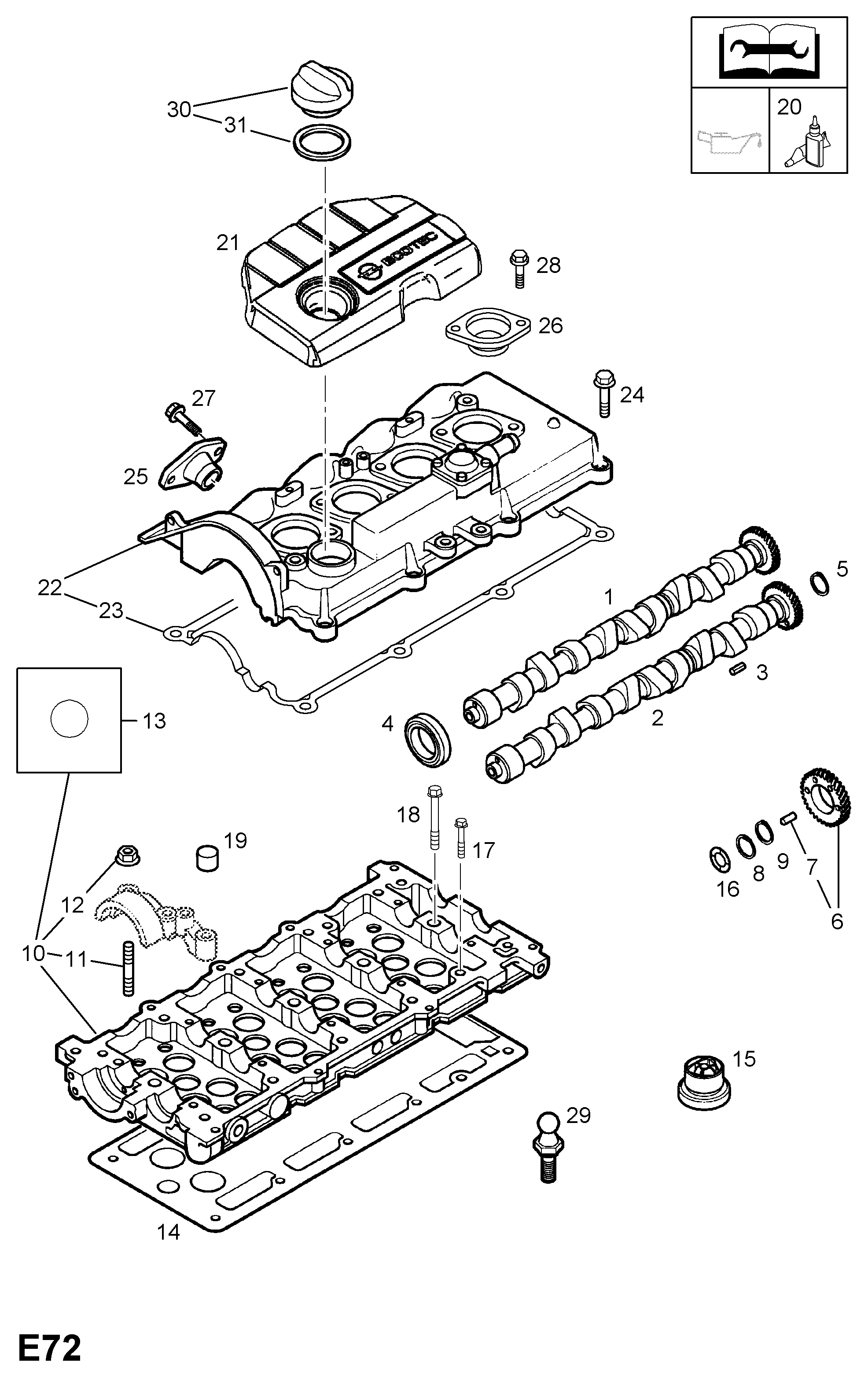 Vauxhall 5638612 - Blīve, Motora bloka galvas vāks ps1.lv