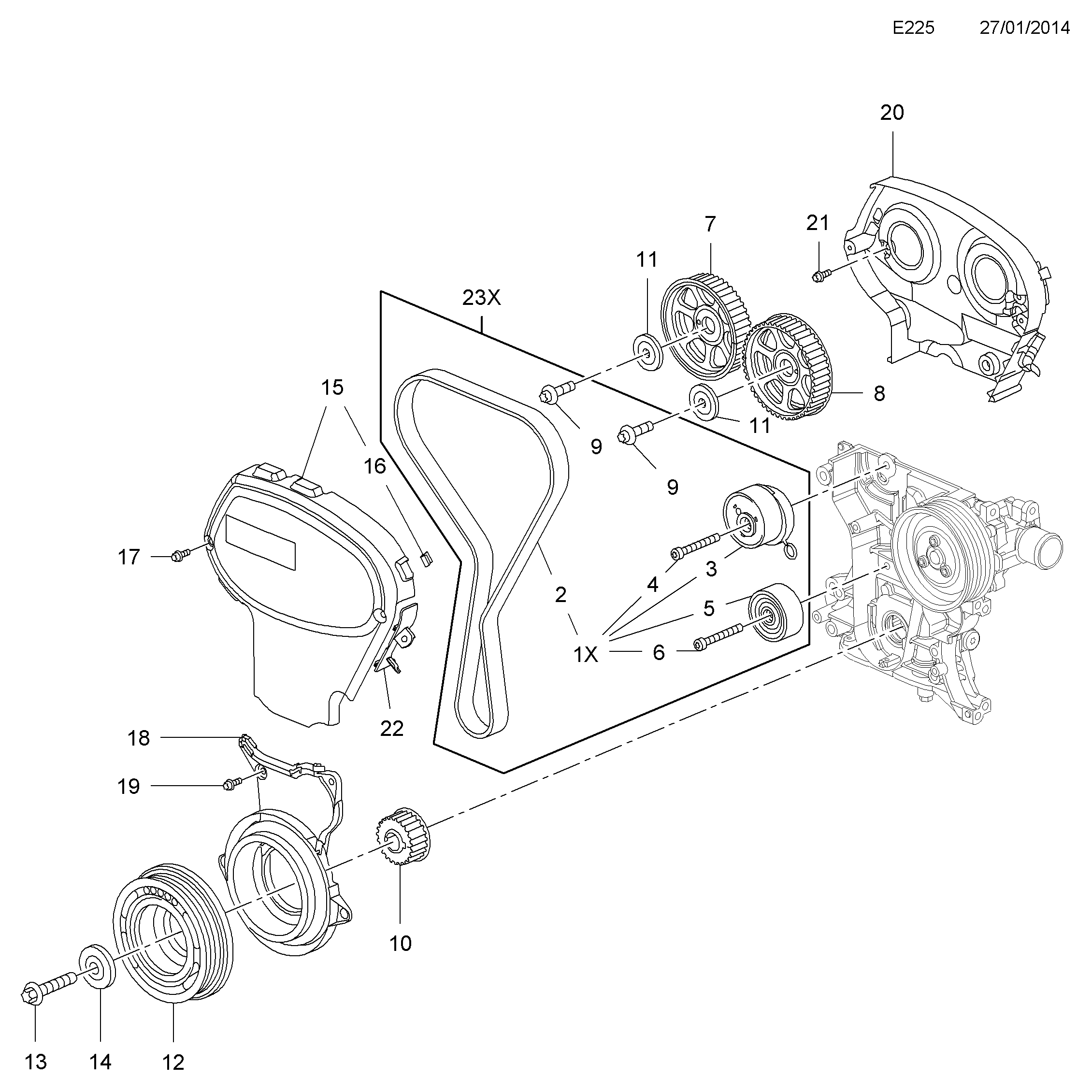 Vauxhall 1606426 - Zobsiksnas komplekts ps1.lv