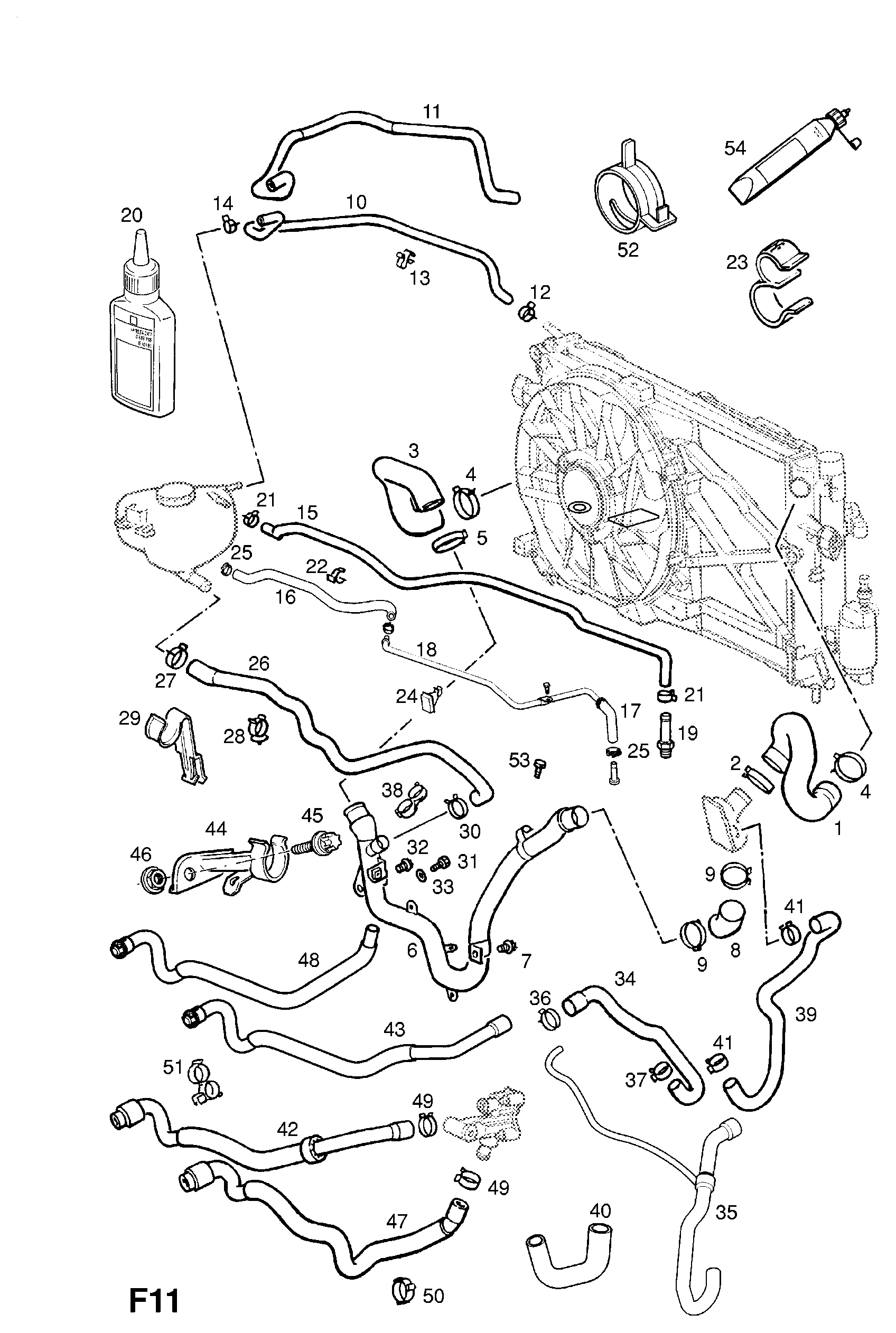 Opel 6818053 - Šļūtene, Apsildes sistēmas siltummainis ps1.lv