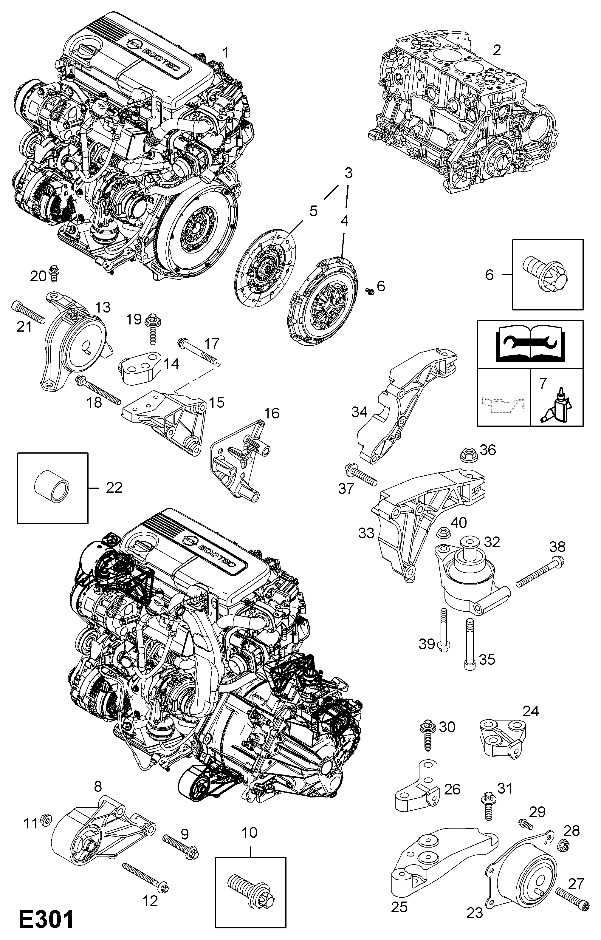 Opel 6 64 284 - Sajūga komplekts ps1.lv