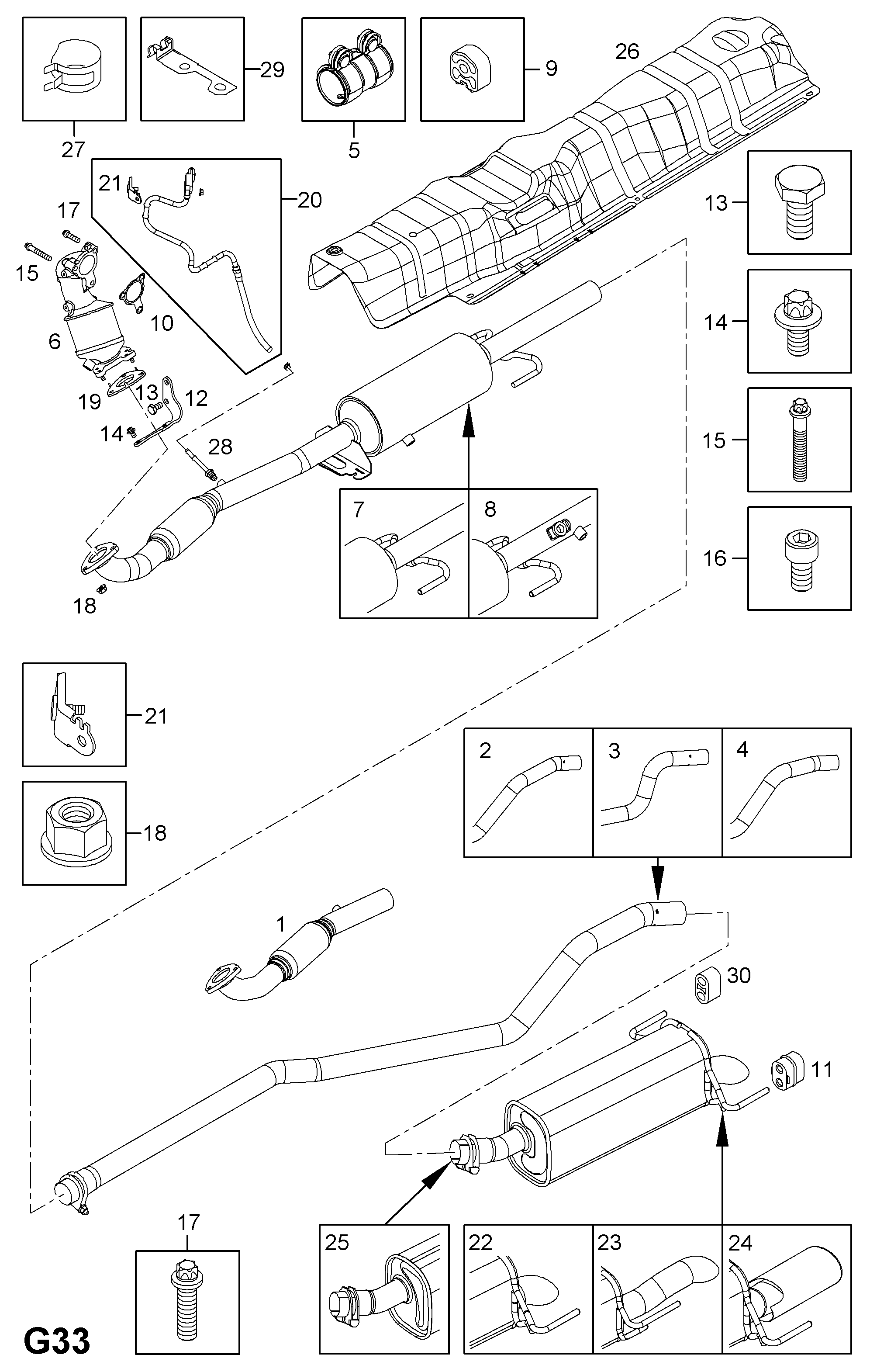 Opel 5854452 - Nosēdumu / Daļiņu filtrs, Izplūdes gāzu sistēma ps1.lv