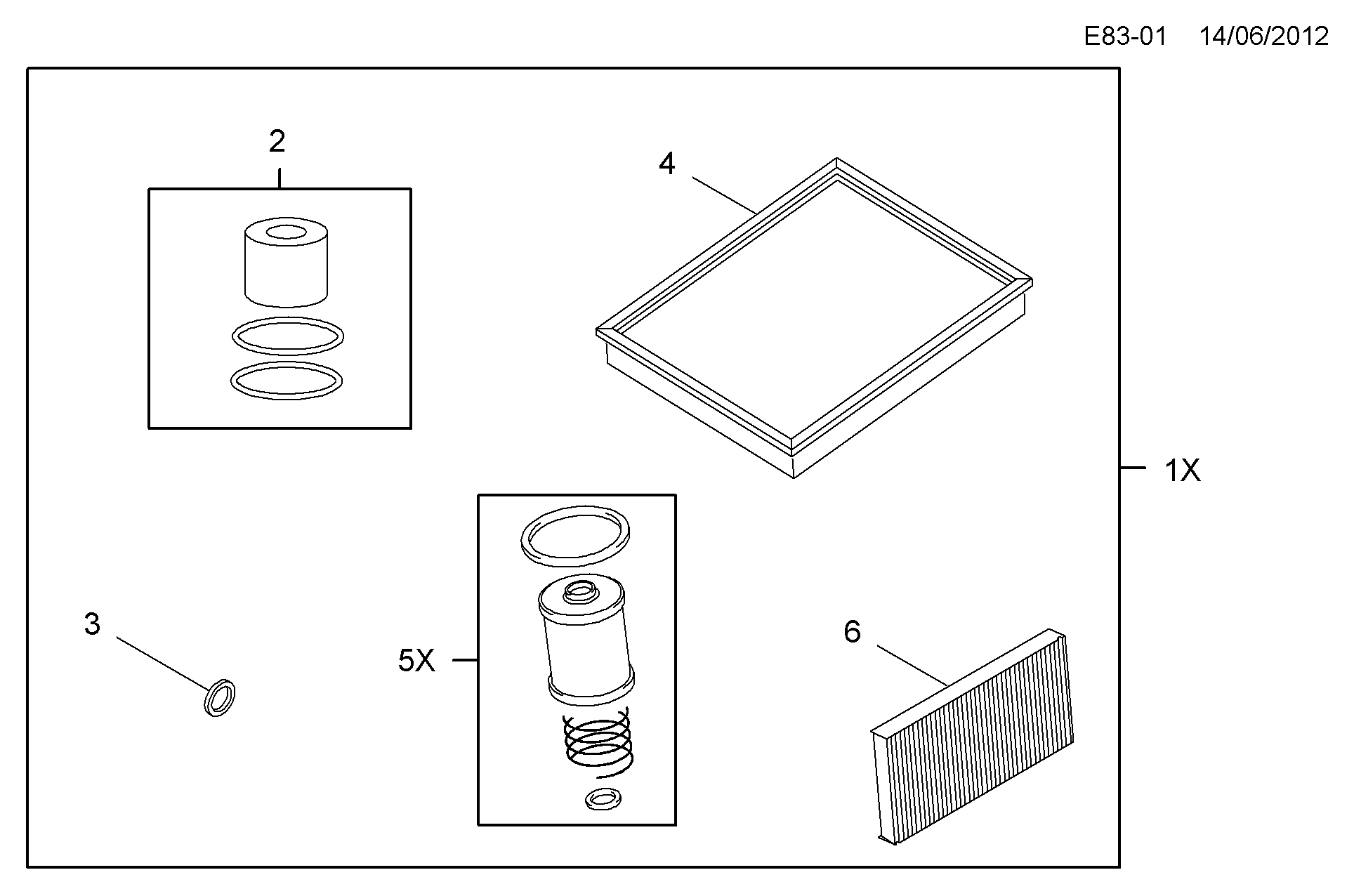 Opel 5834279 - Gaisa filtrs ps1.lv