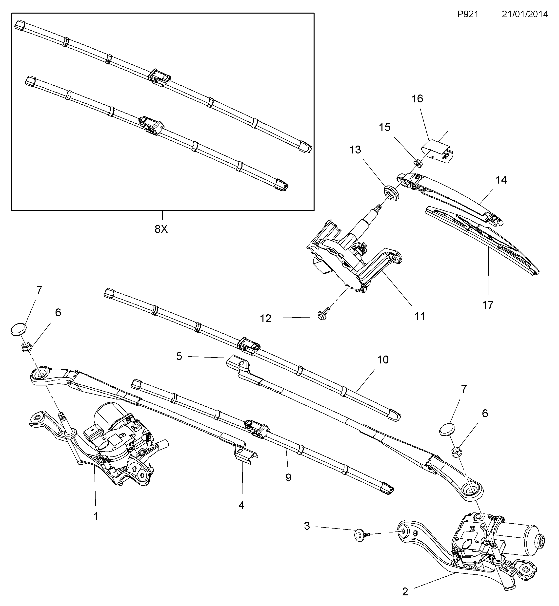 Opel 1272067 - Stikla tīrītāja slotiņa ps1.lv