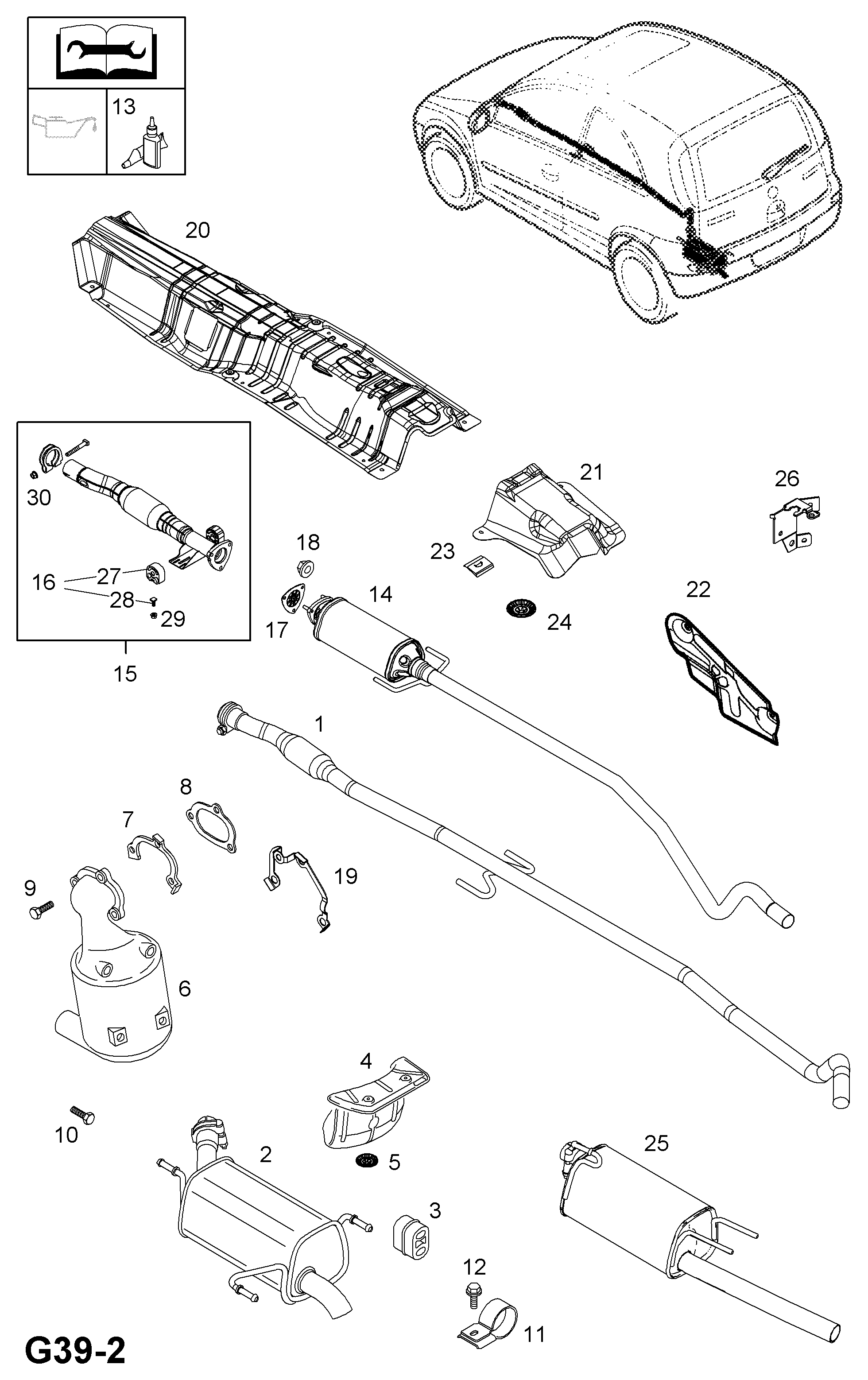 Opel 5854444 - Nosēdumu / Daļiņu filtrs, Izplūdes gāzu sistēma ps1.lv