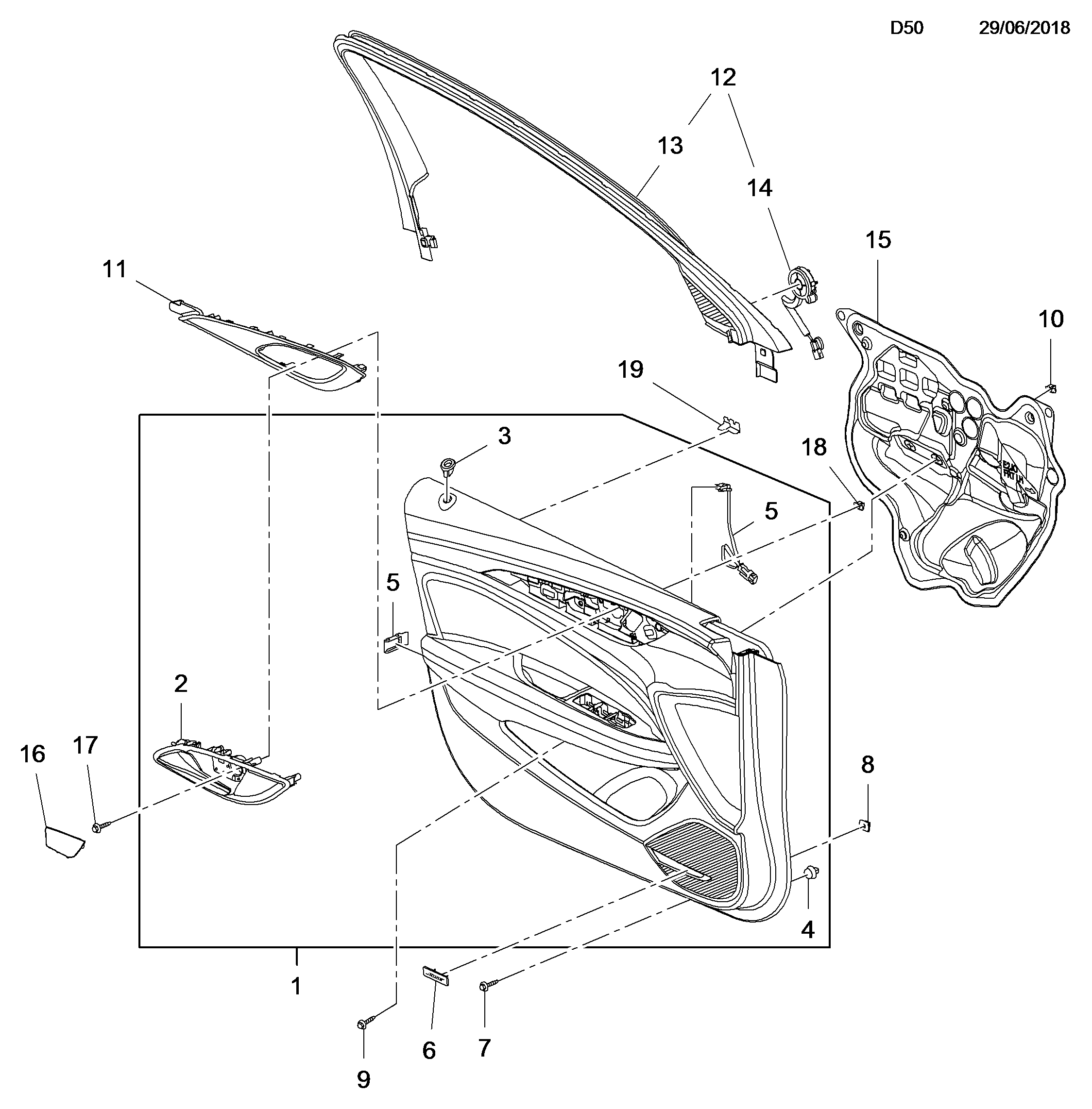 OPEL 136001 - ESCUTCHEON, ROD, LOCKING, RH ps1.lv