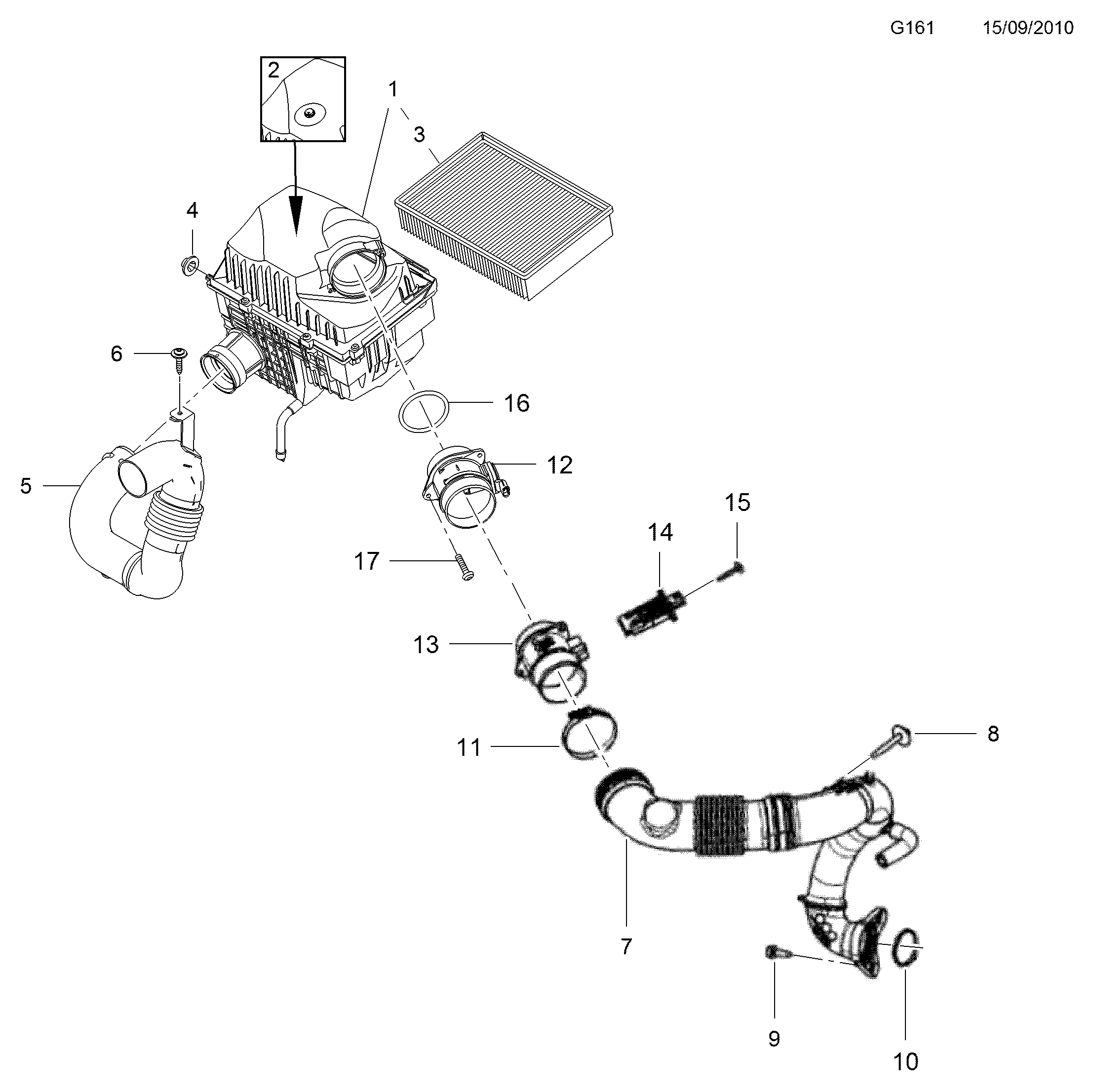 Opel 4423824 - Gaisa filtrs ps1.lv