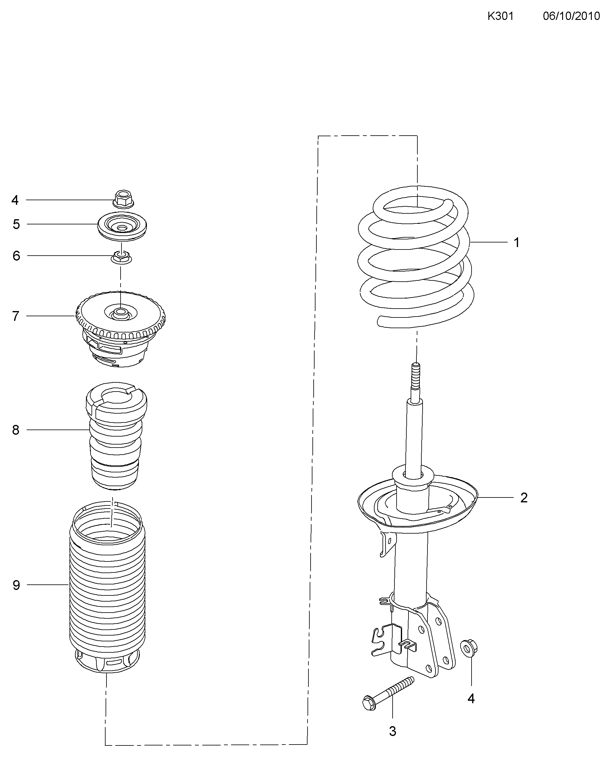 Opel 44 21 359 - Amortizatora statnes balsts ps1.lv