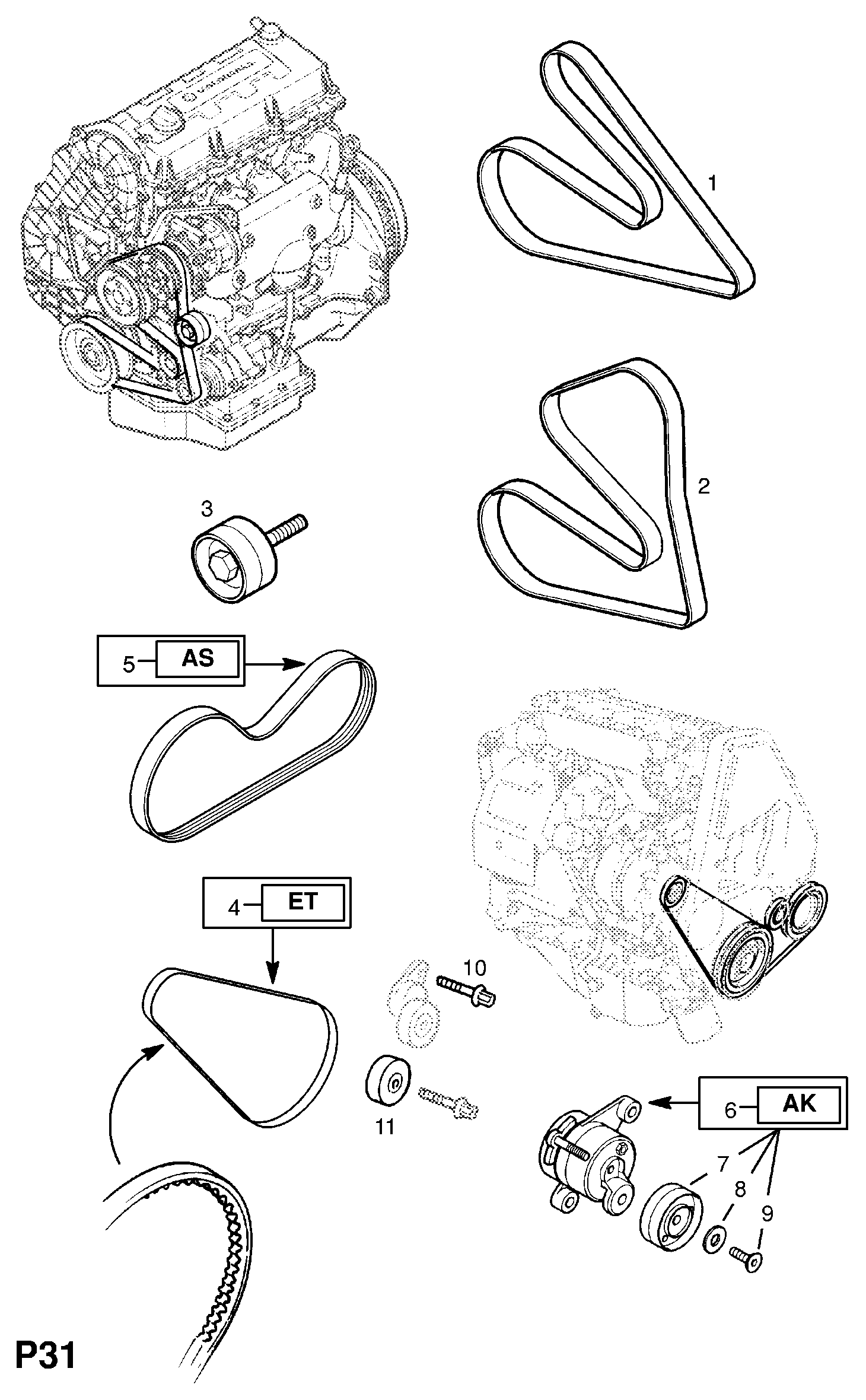 Opel 18 54 421 - Parazīt / Vadrullītis, Ķīļrievu siksna ps1.lv