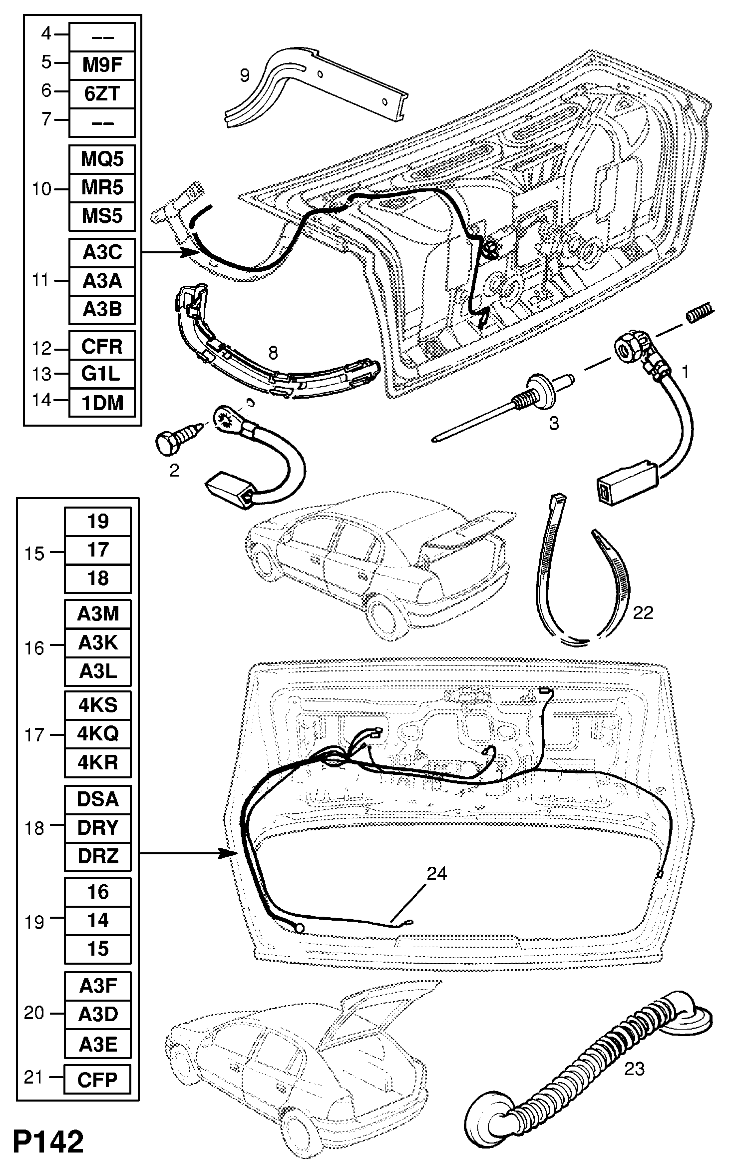 Opel 1291433 - Remkomplekts, Vadu komplekts ps1.lv