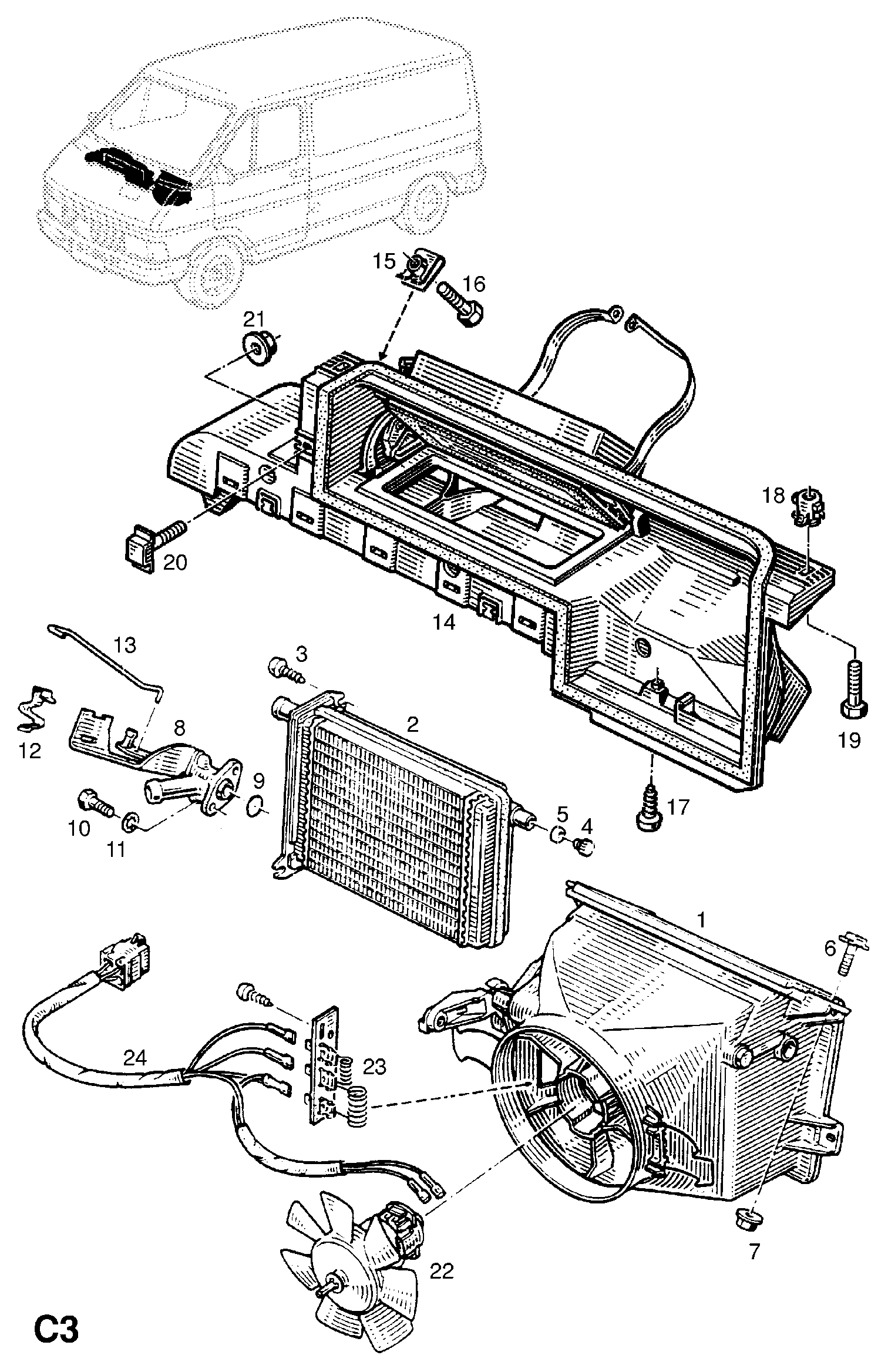 Opel 4405055 - Siltummainis, Salona apsilde ps1.lv