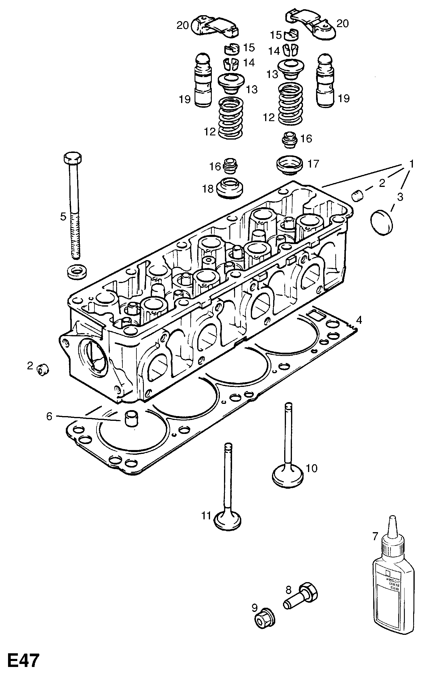 Opel 2000021 - Cilindru galvas skrūvju komplekts ps1.lv