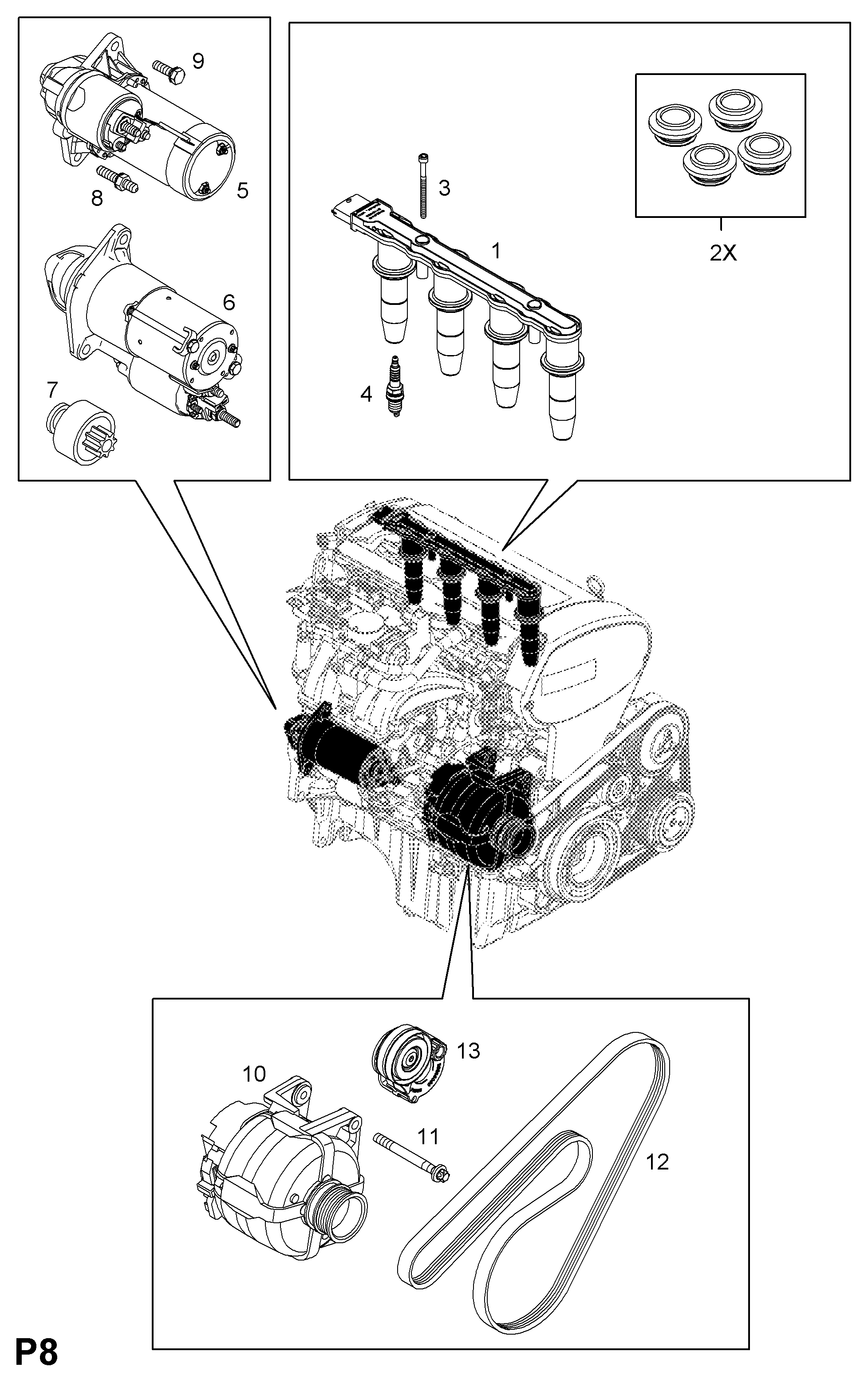 General Motors 1340268 - Parazīt / Vadrullītis, Ķīļrievu siksna ps1.lv