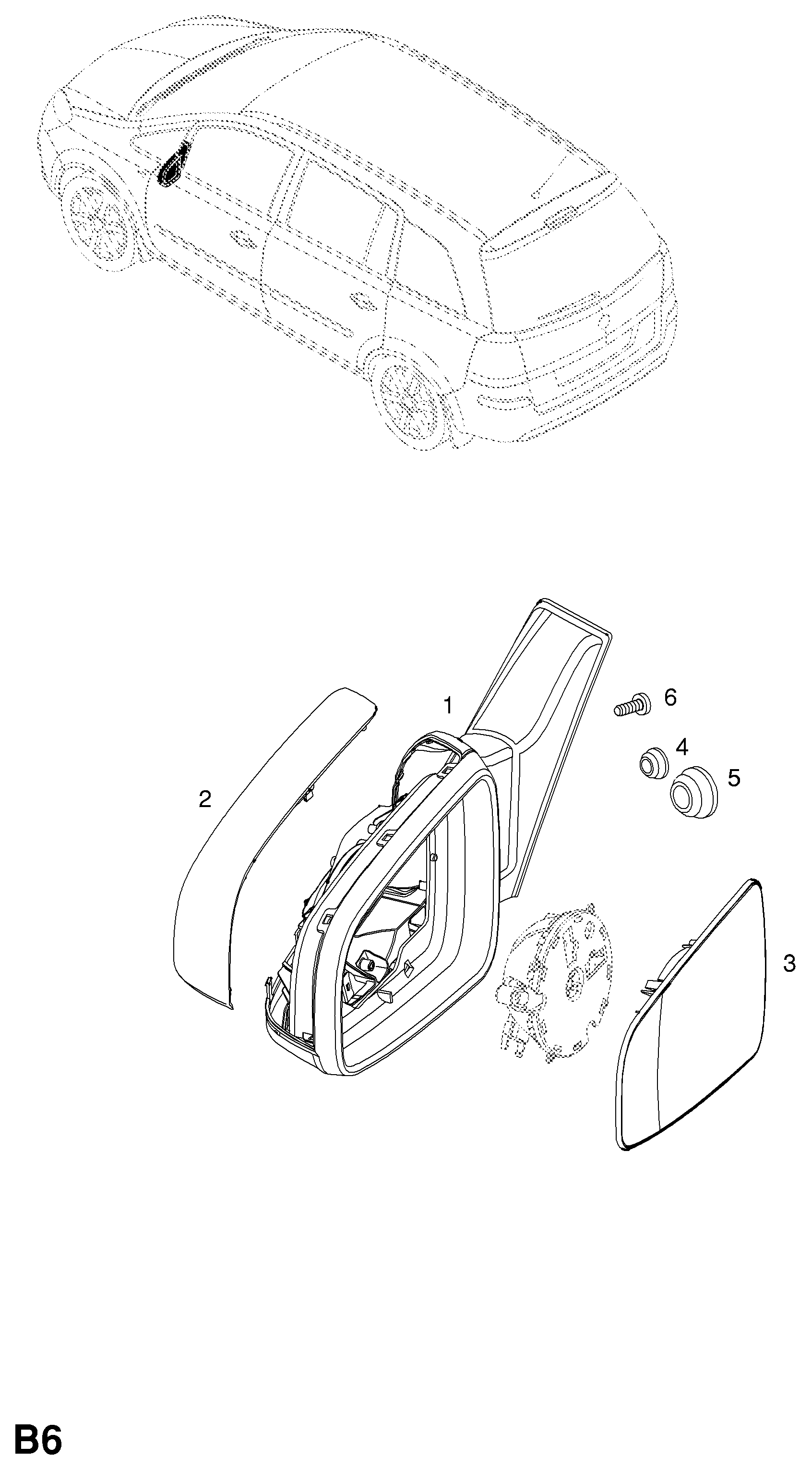 Opel 1426546 - Ārējais atpakaļskata spogulis ps1.lv