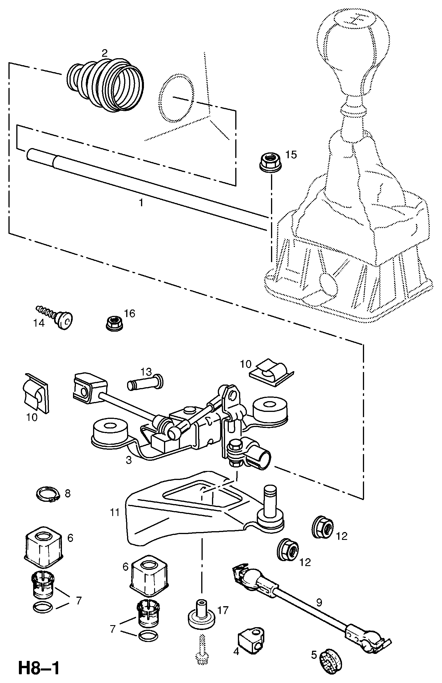 Opel 2076023 - Remkomplekts, Pārslēdzējsvira ps1.lv