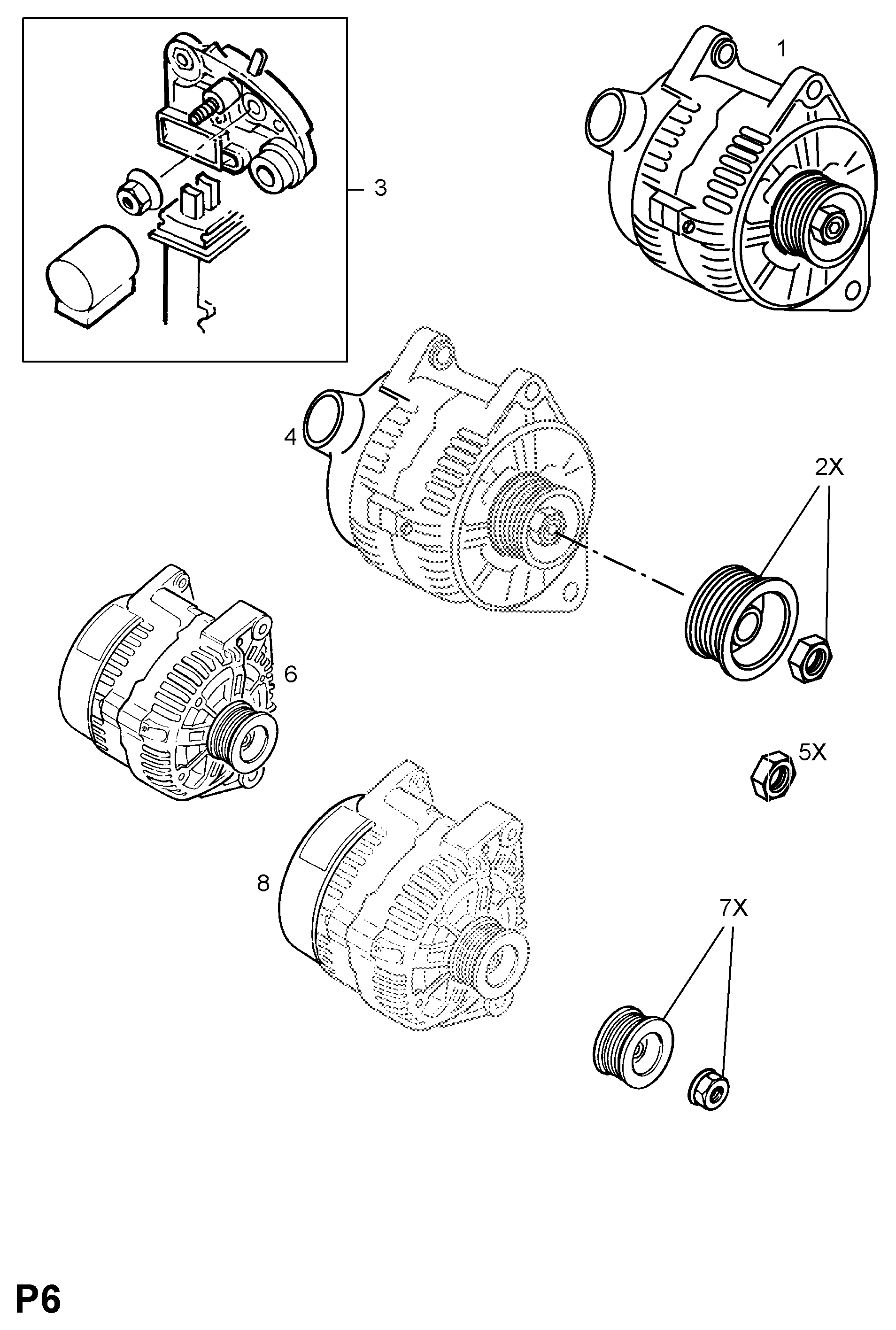 Opel 6204085 - Ģenerators ps1.lv