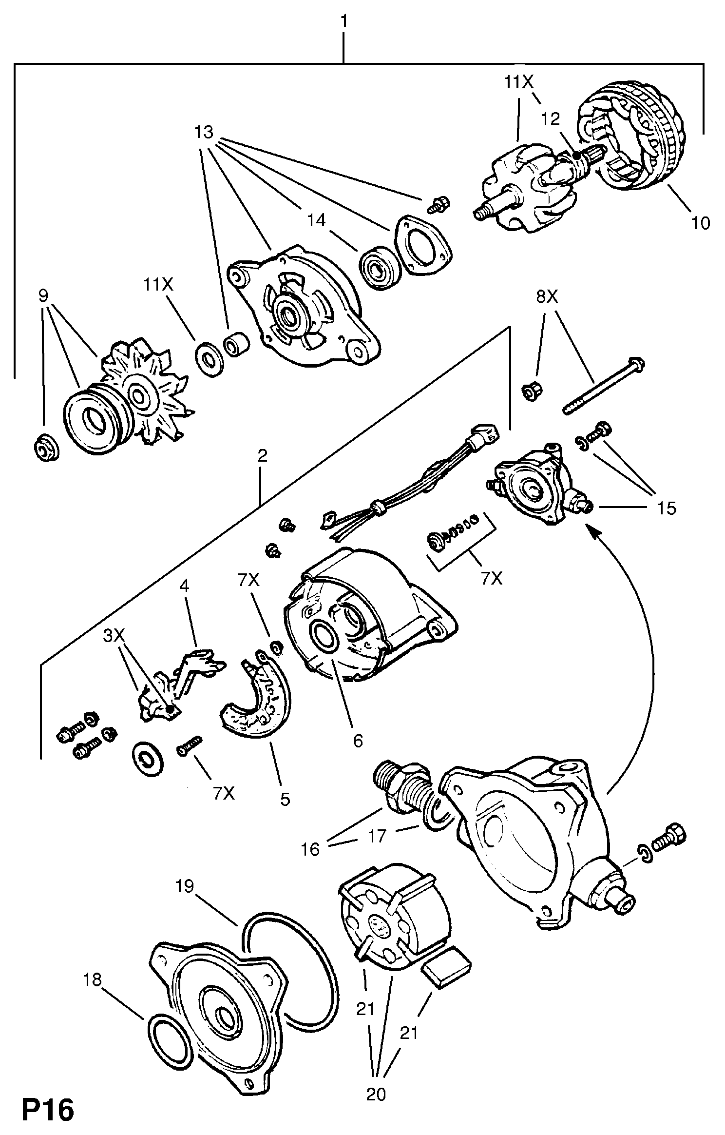 Opel 62 04 042 - Ģenerators ps1.lv