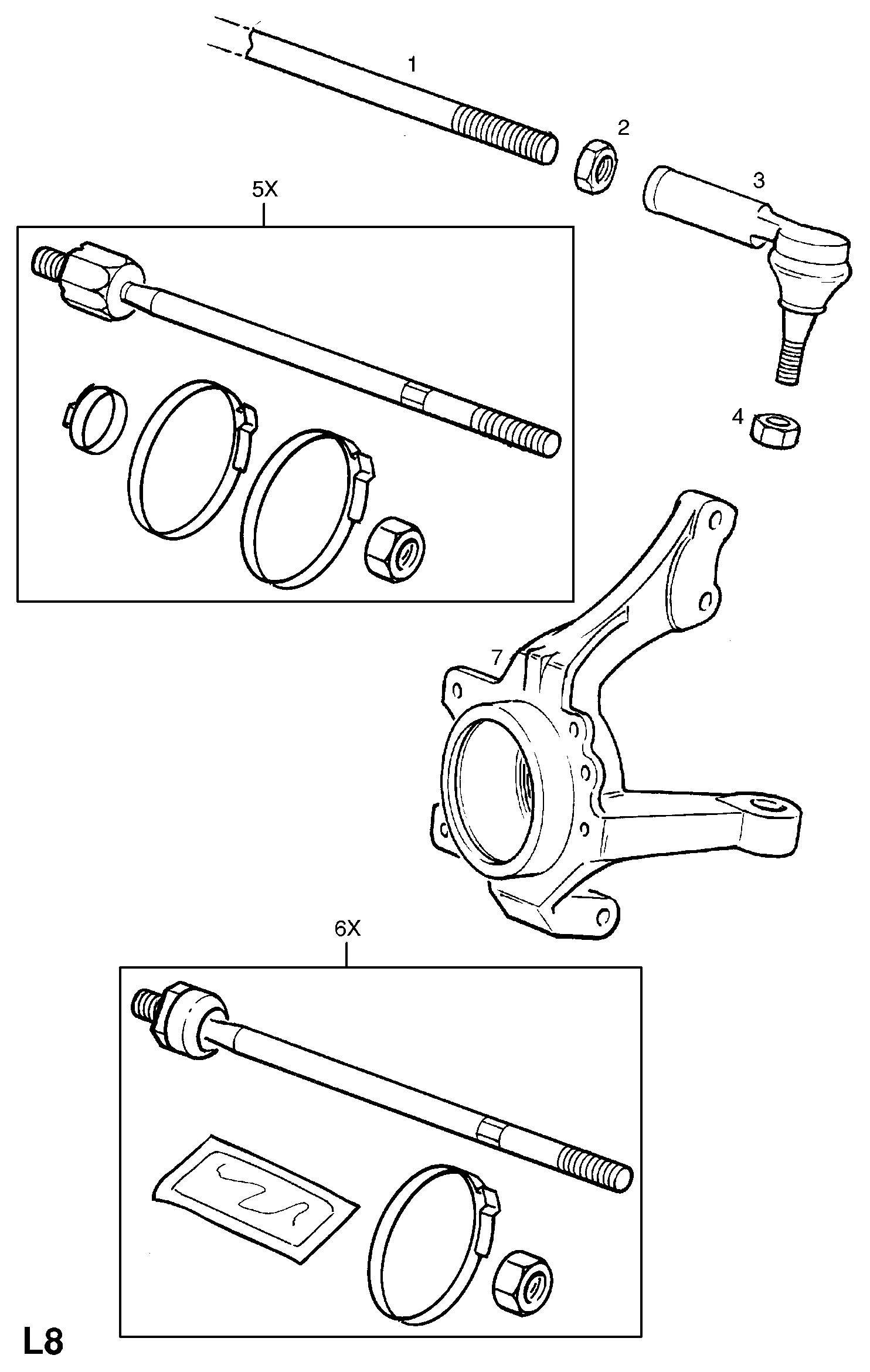 Vauxhall 16 03 199 - Aksiālais šarnīrs, Stūres šķērsstiepnis ps1.lv