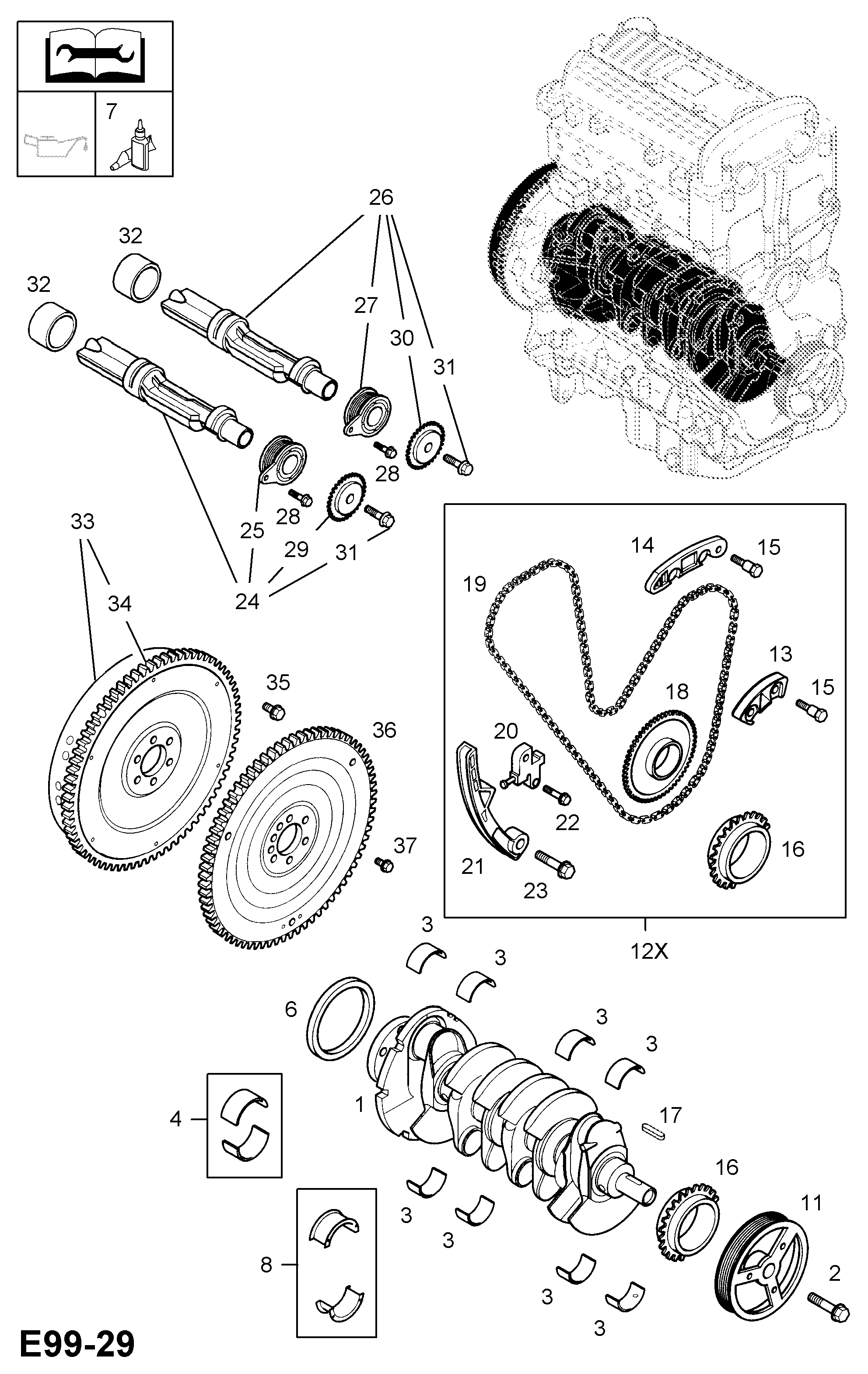 Opel 636 258 - Sadales vārpstas piedziņas ķēde ps1.lv